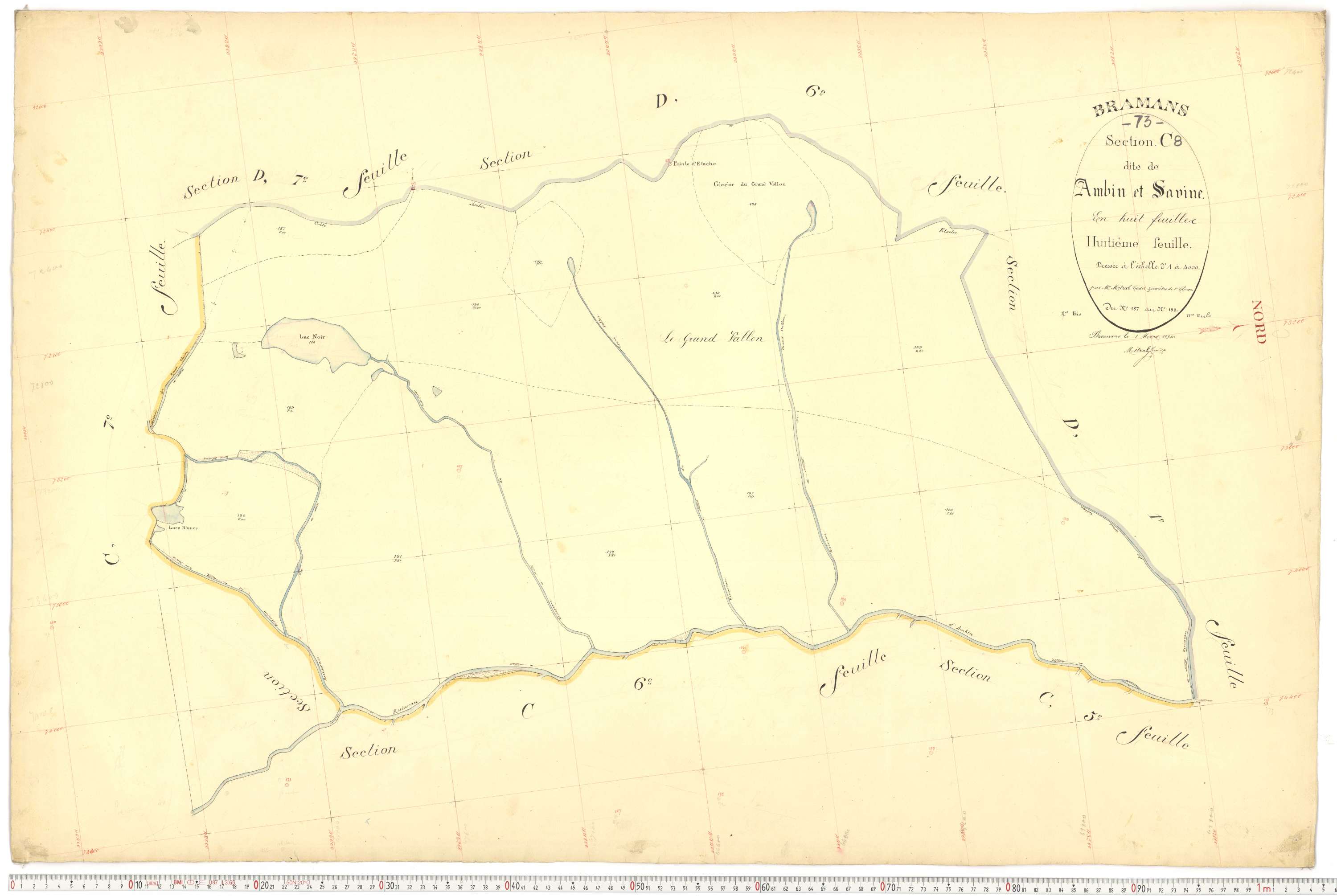 Bramans - Plans cadastraux du premier cadastre français.