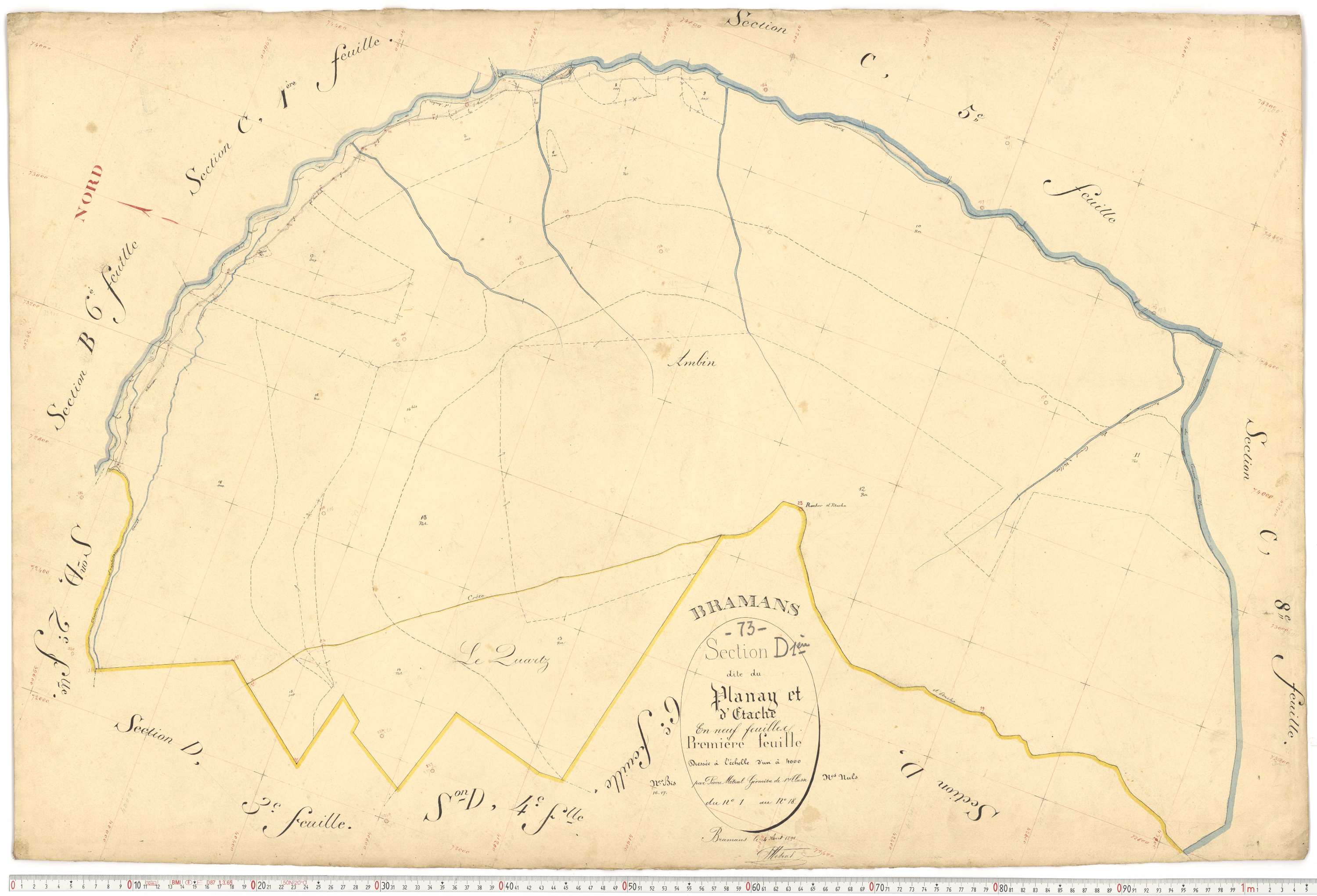Bramans - Plans cadastraux du premier cadastre français.