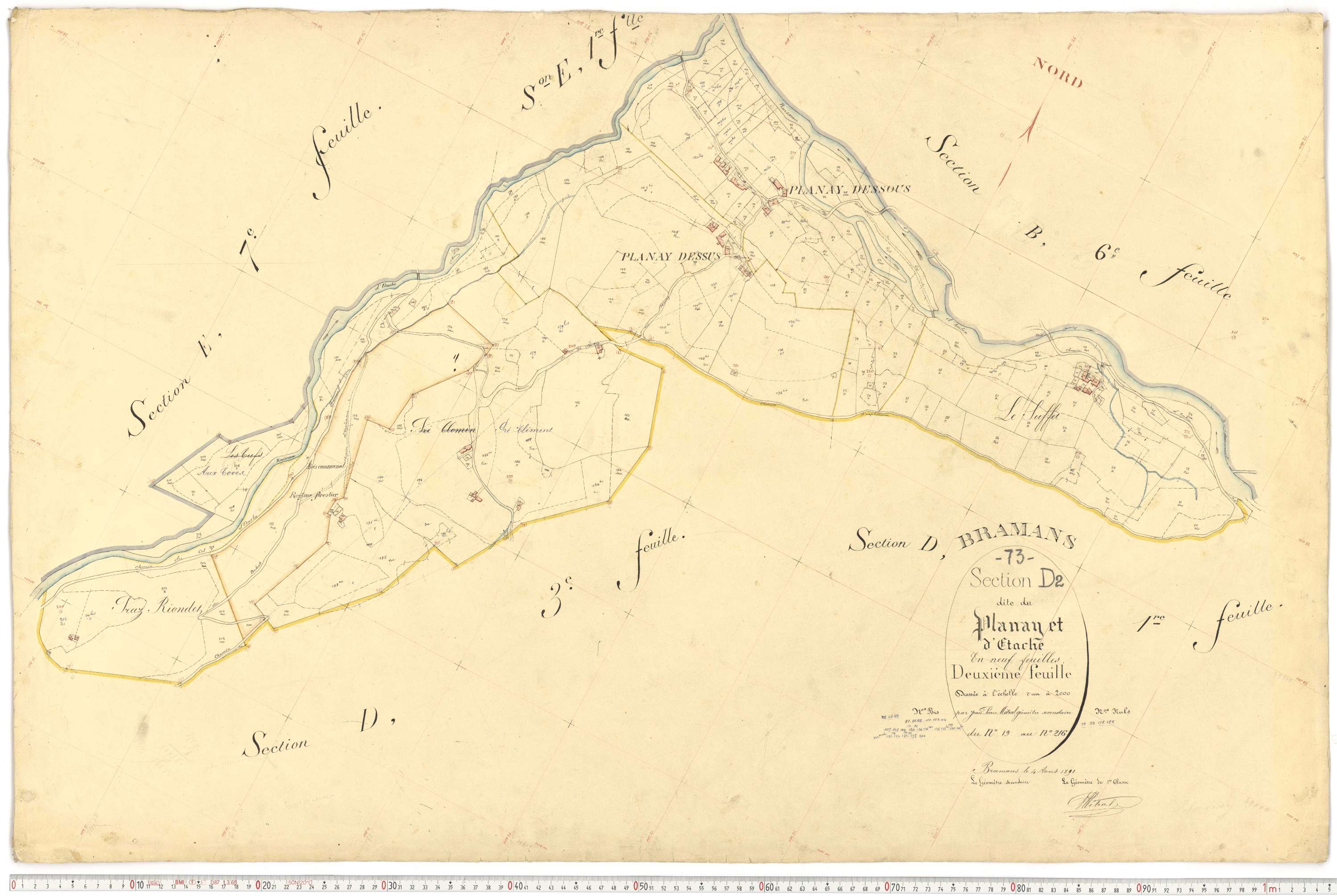 Bramans - Plans cadastraux du premier cadastre français.