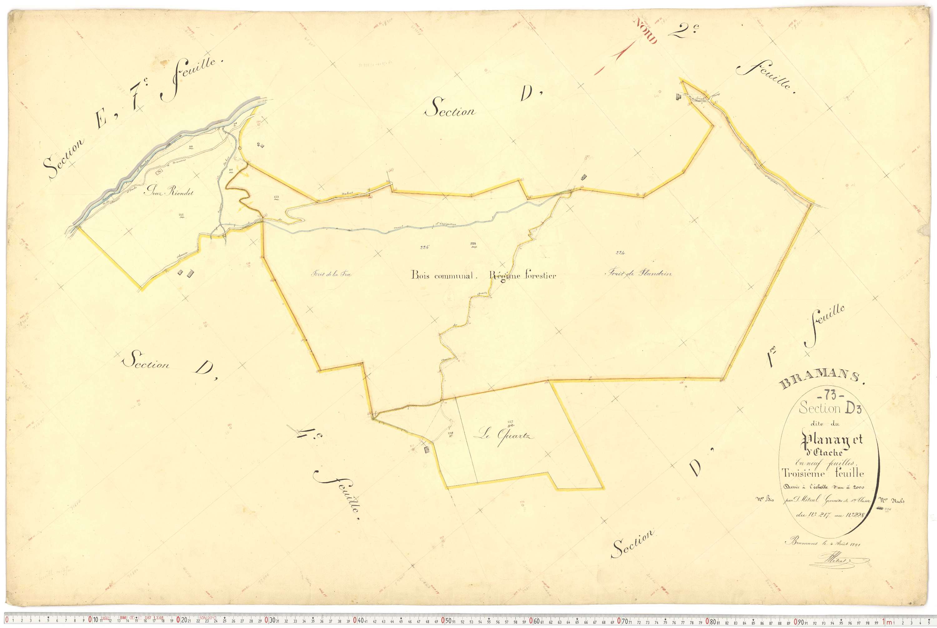 Bramans - Plans cadastraux du premier cadastre français.