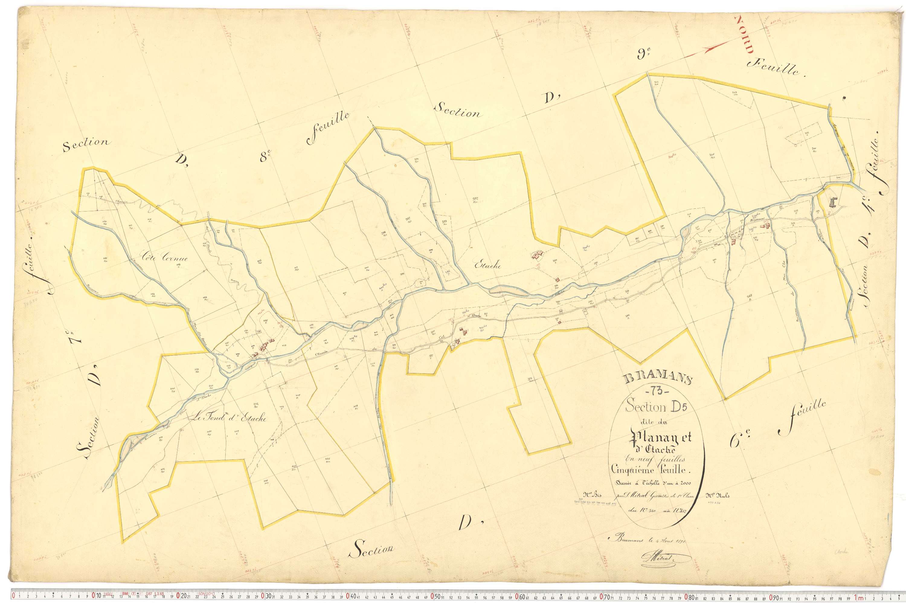 Bramans - Plans cadastraux du premier cadastre français.