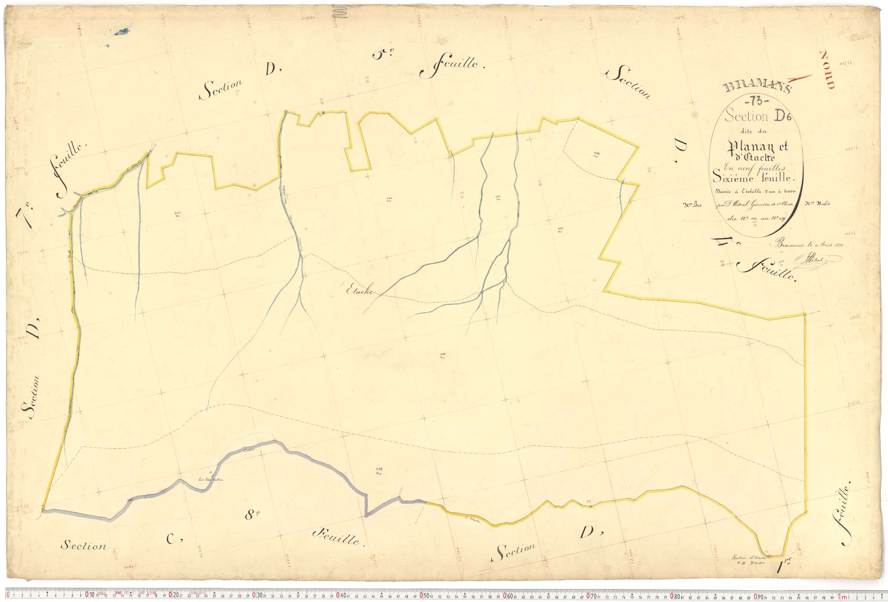 Bramans - Plans cadastraux du premier cadastre français.