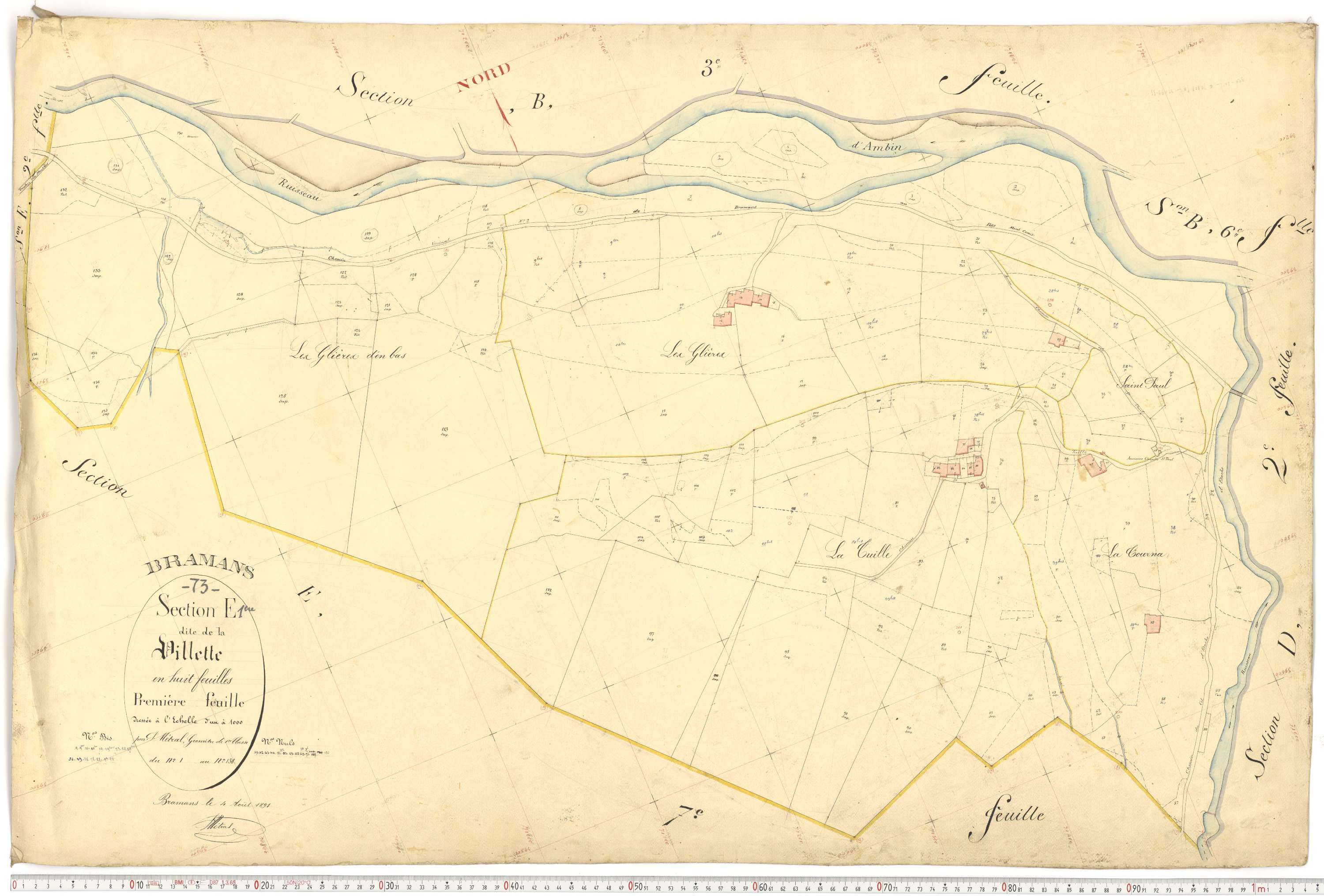 Bramans - Plans cadastraux du premier cadastre français.