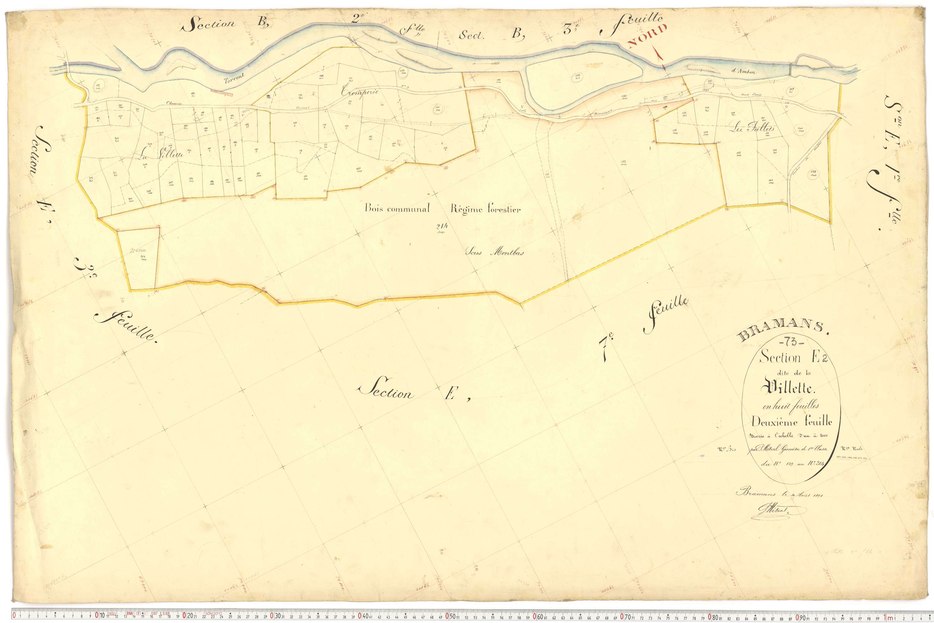 Bramans - Plans cadastraux du premier cadastre français.
