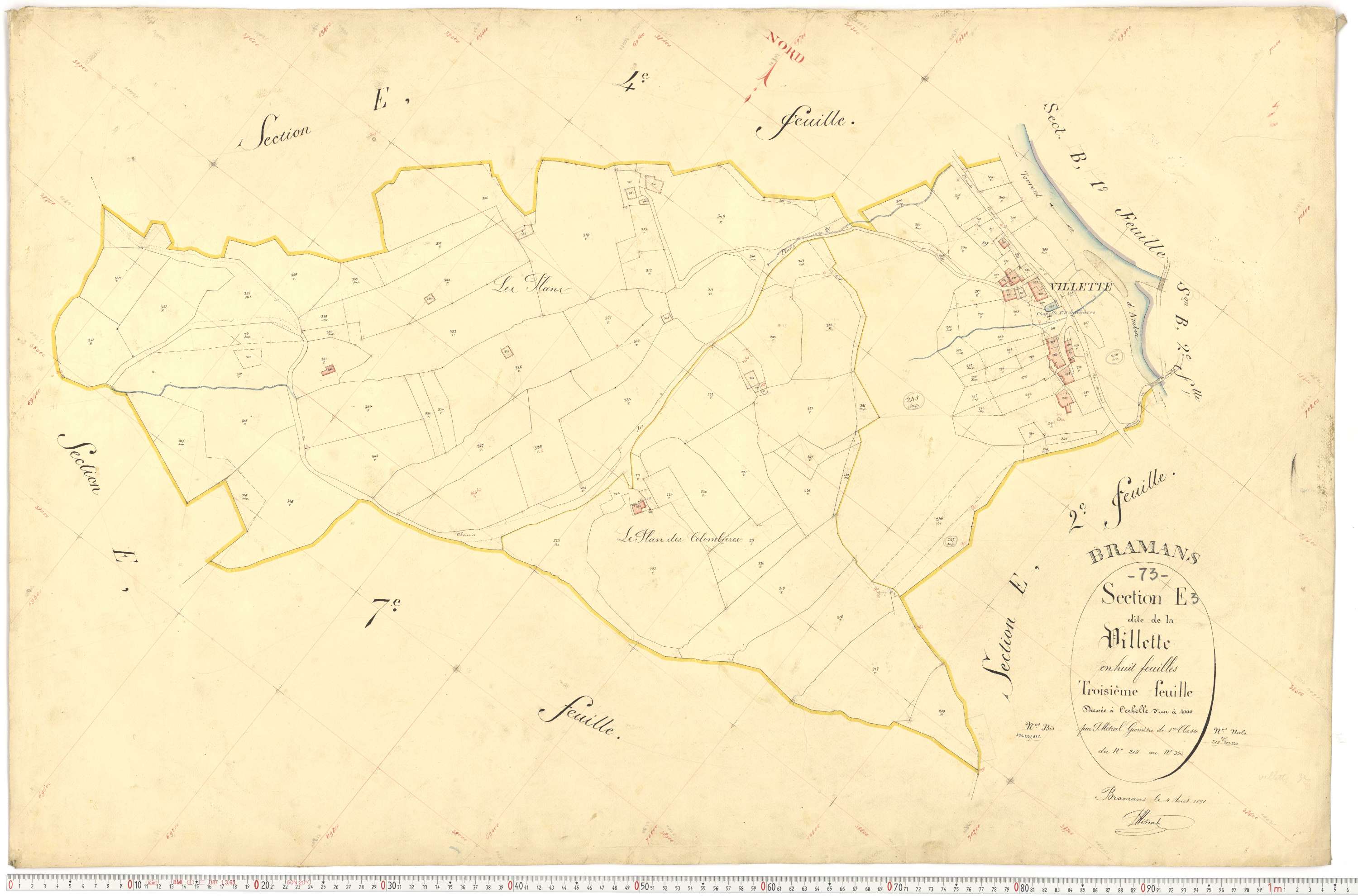 Bramans - Plans cadastraux du premier cadastre français.