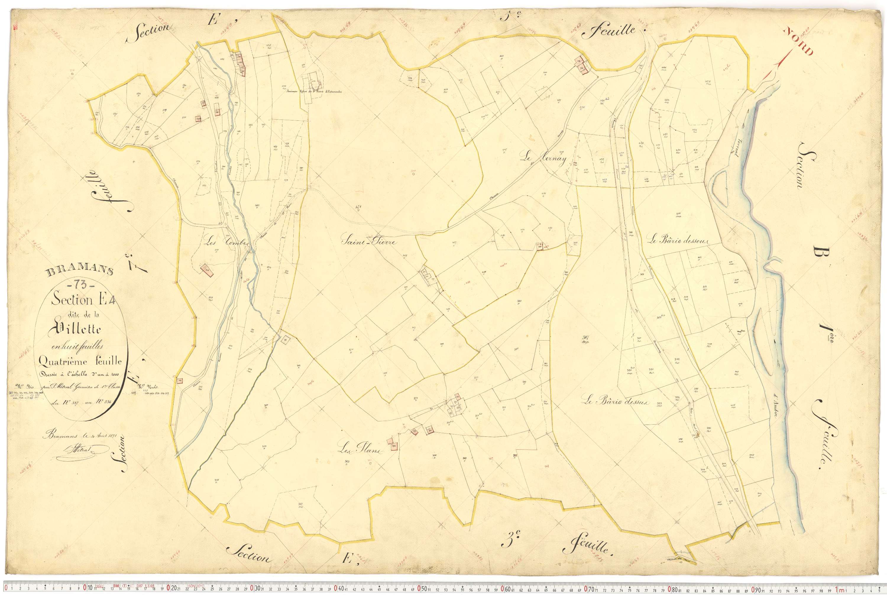 Bramans - Plans cadastraux du premier cadastre français.