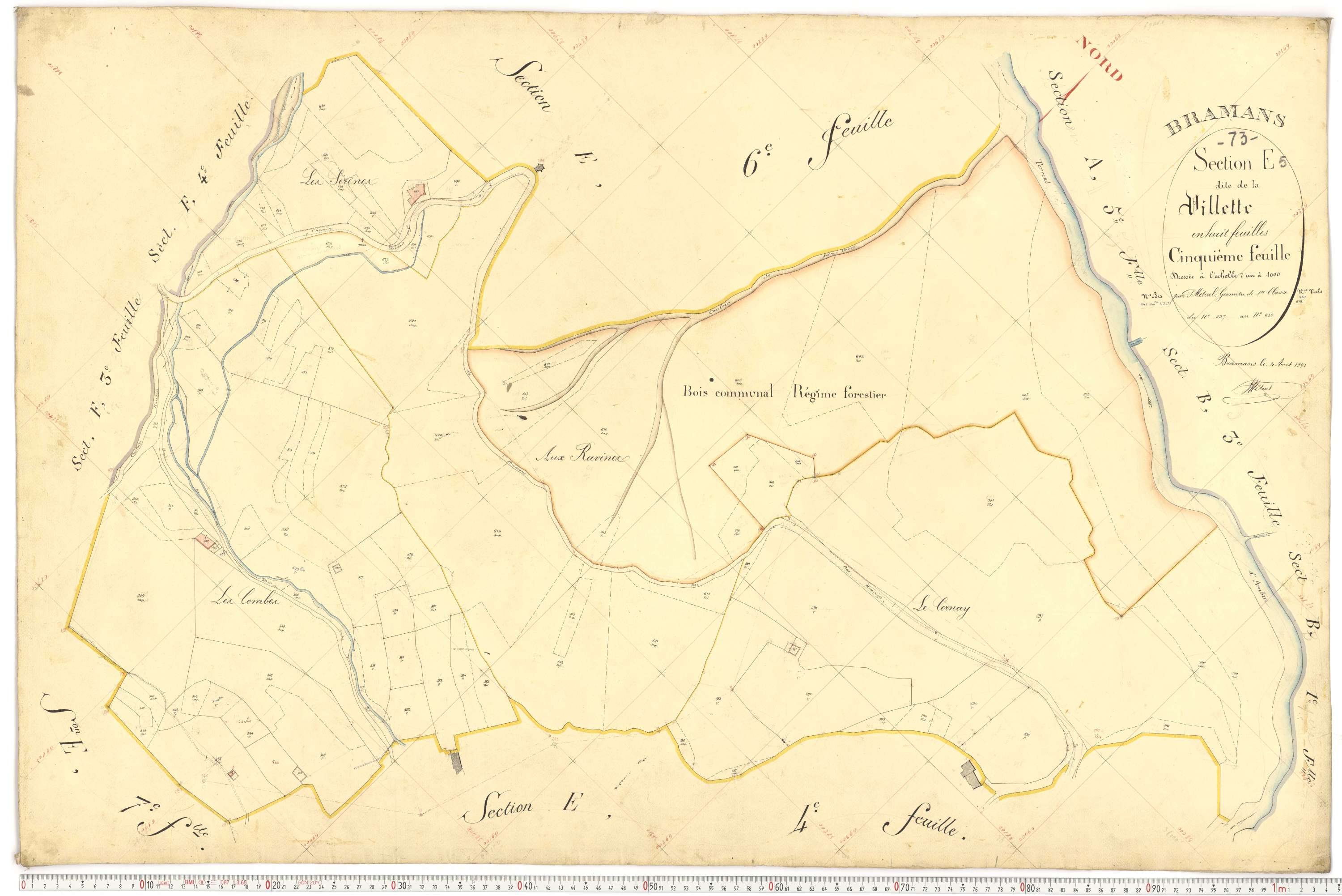 Bramans - Plans cadastraux du premier cadastre français.