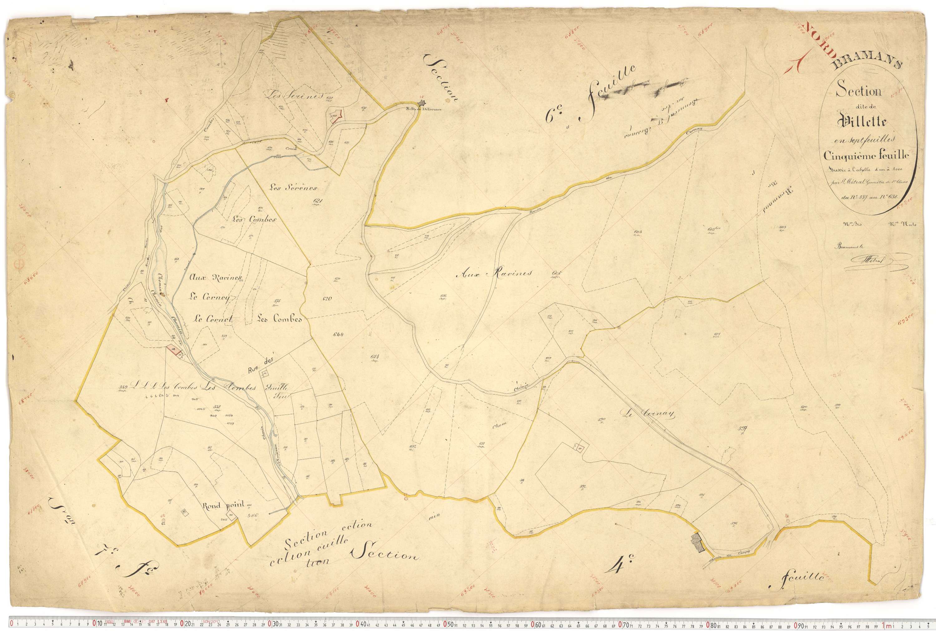 Bramans - Plans cadastraux du premier cadastre français.