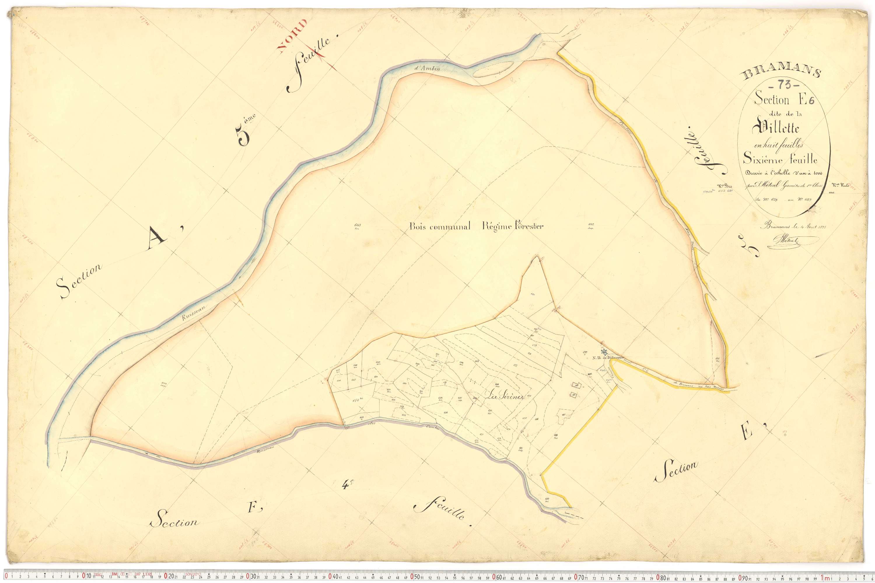 Bramans - Plans cadastraux du premier cadastre français.