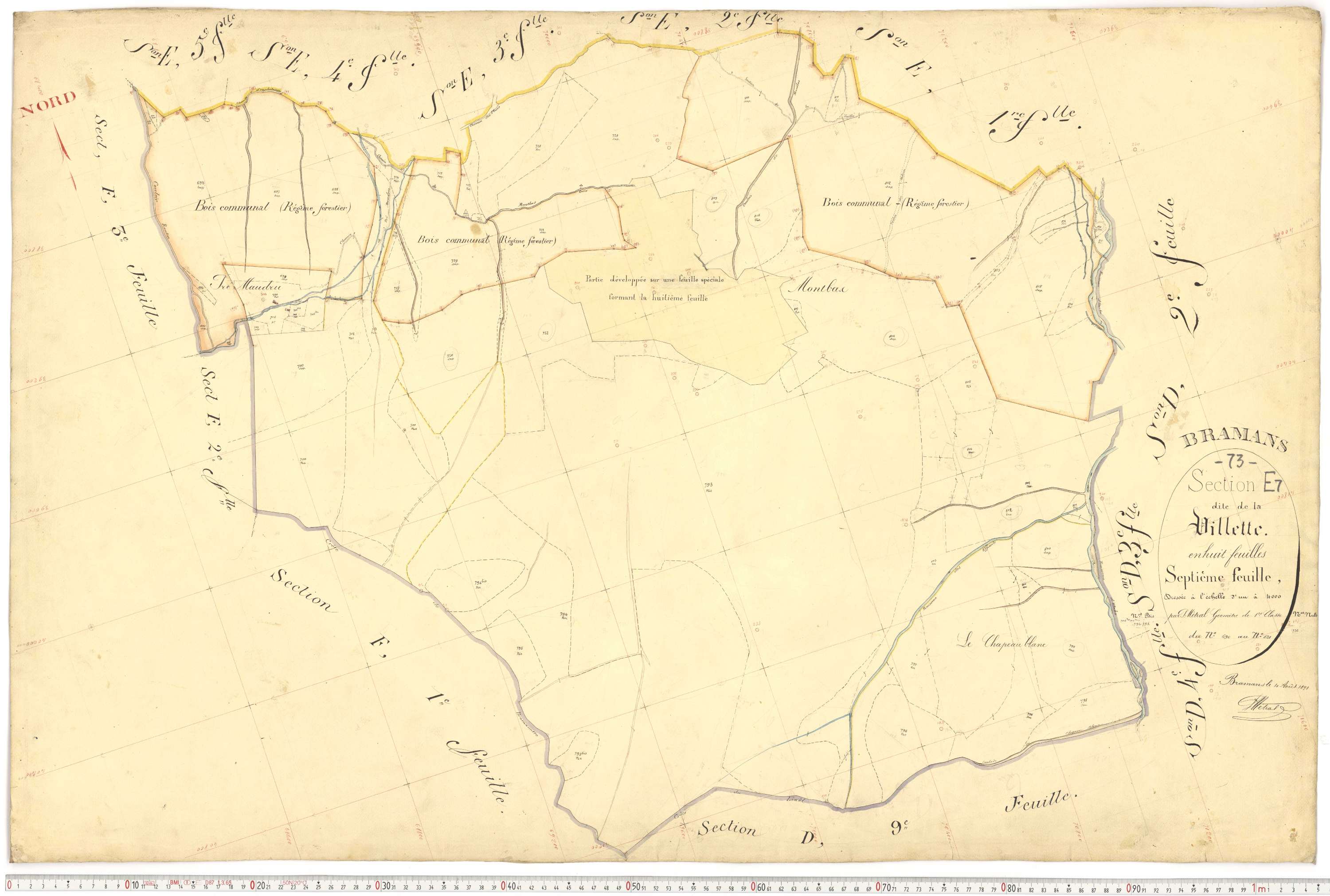 Bramans - Plans cadastraux du premier cadastre français.