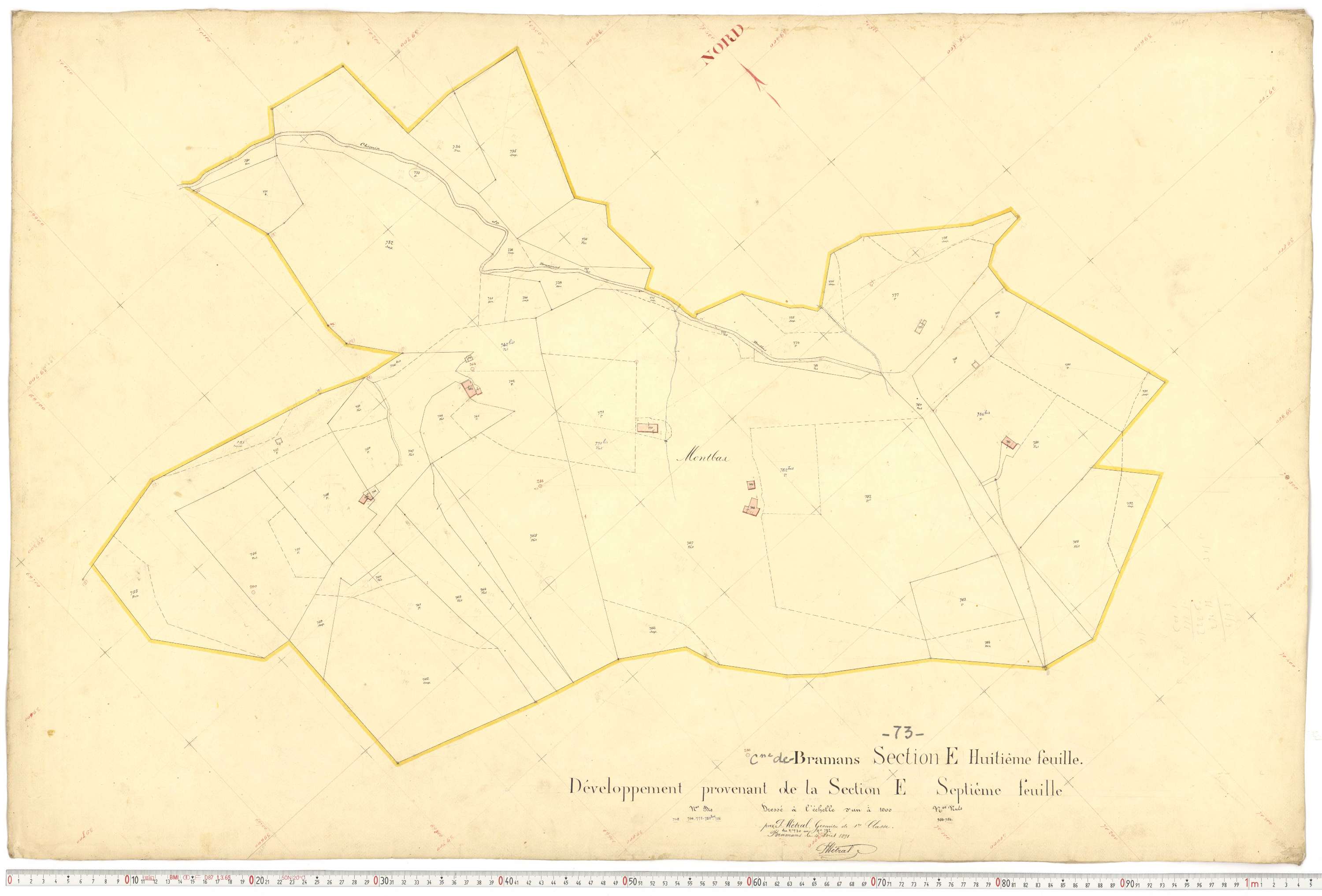 Bramans - Plans cadastraux du premier cadastre français.