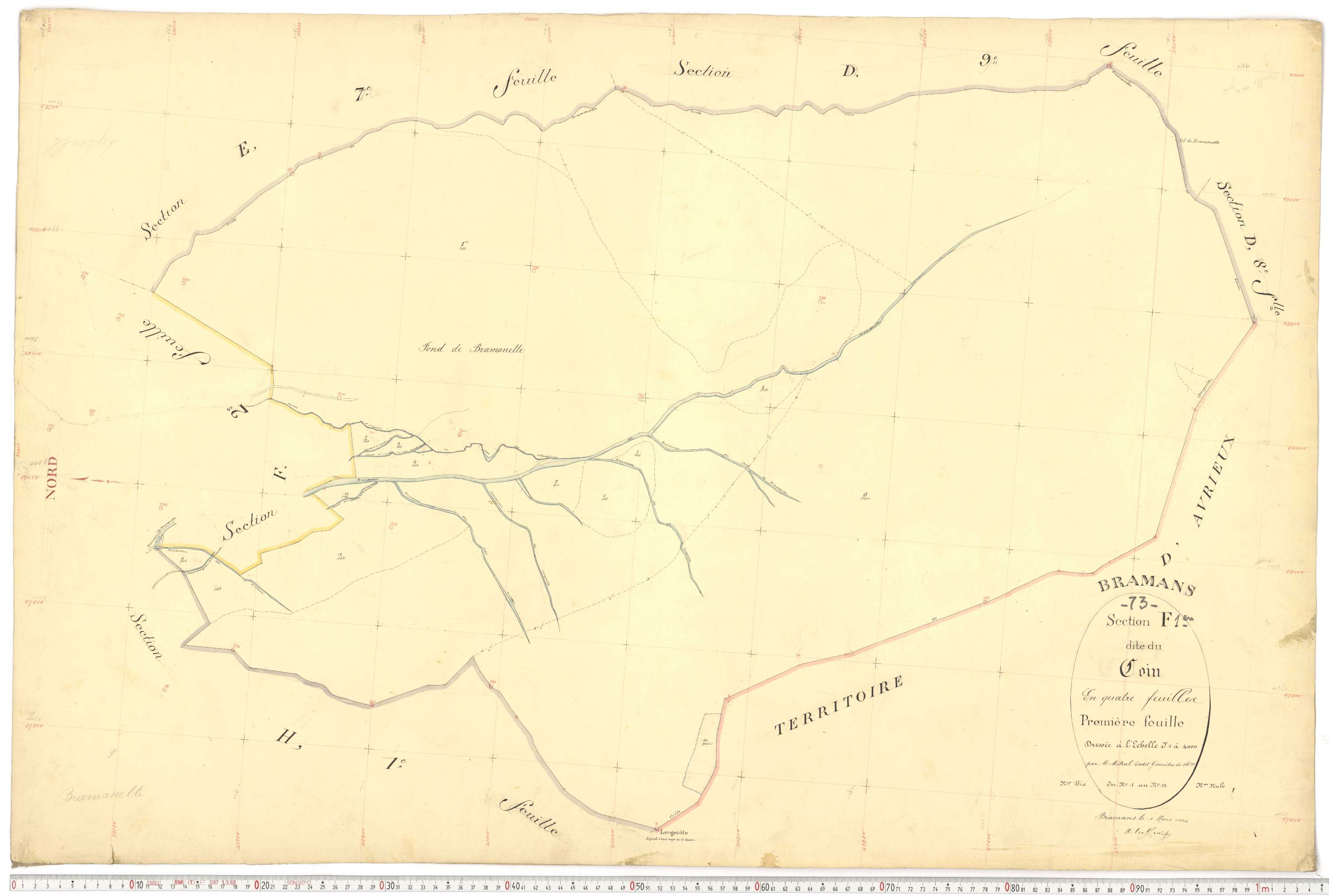 Bramans - Plans cadastraux du premier cadastre français.