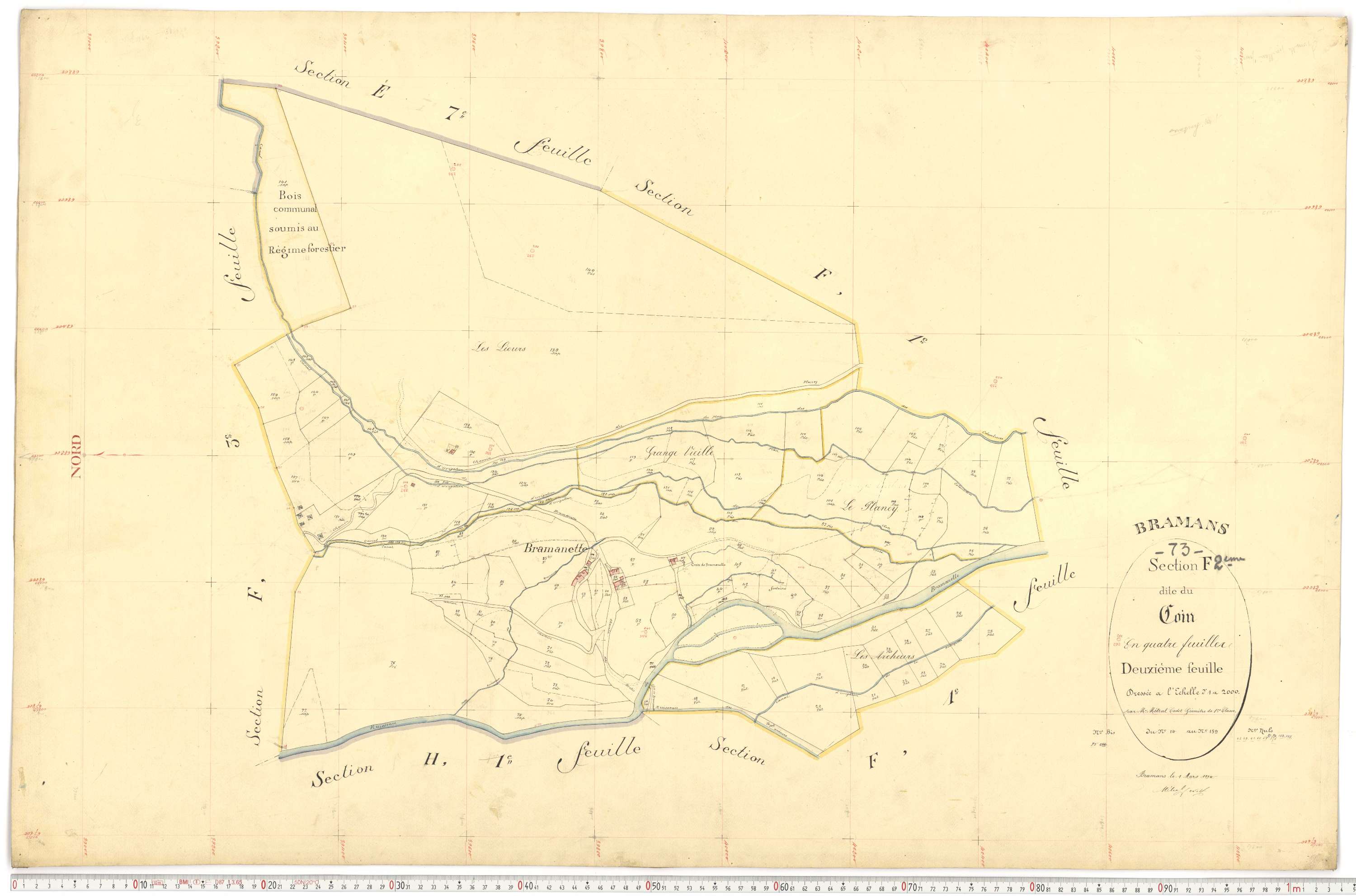 Bramans - Plans cadastraux du premier cadastre français.