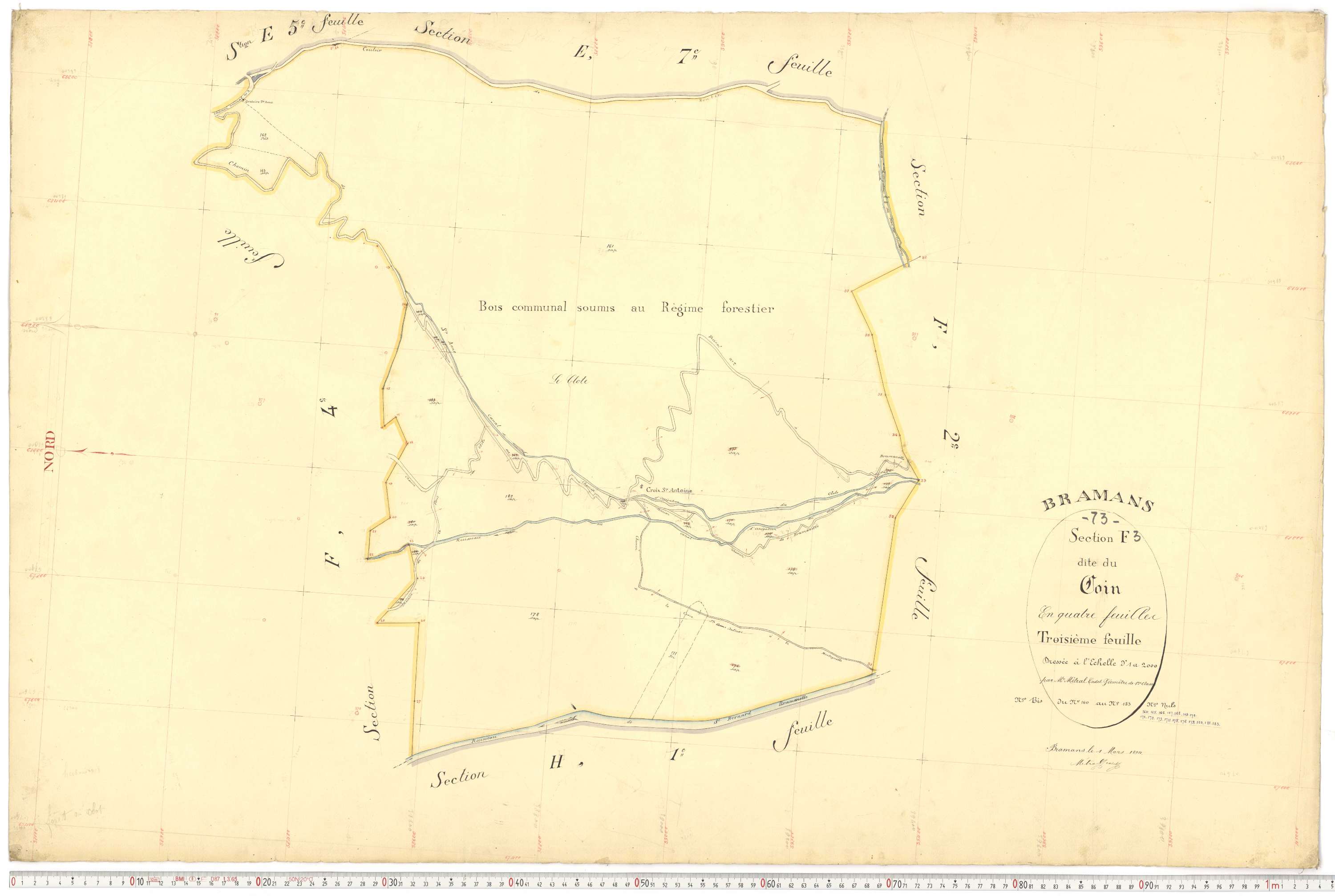 Bramans - Plans cadastraux du premier cadastre français.