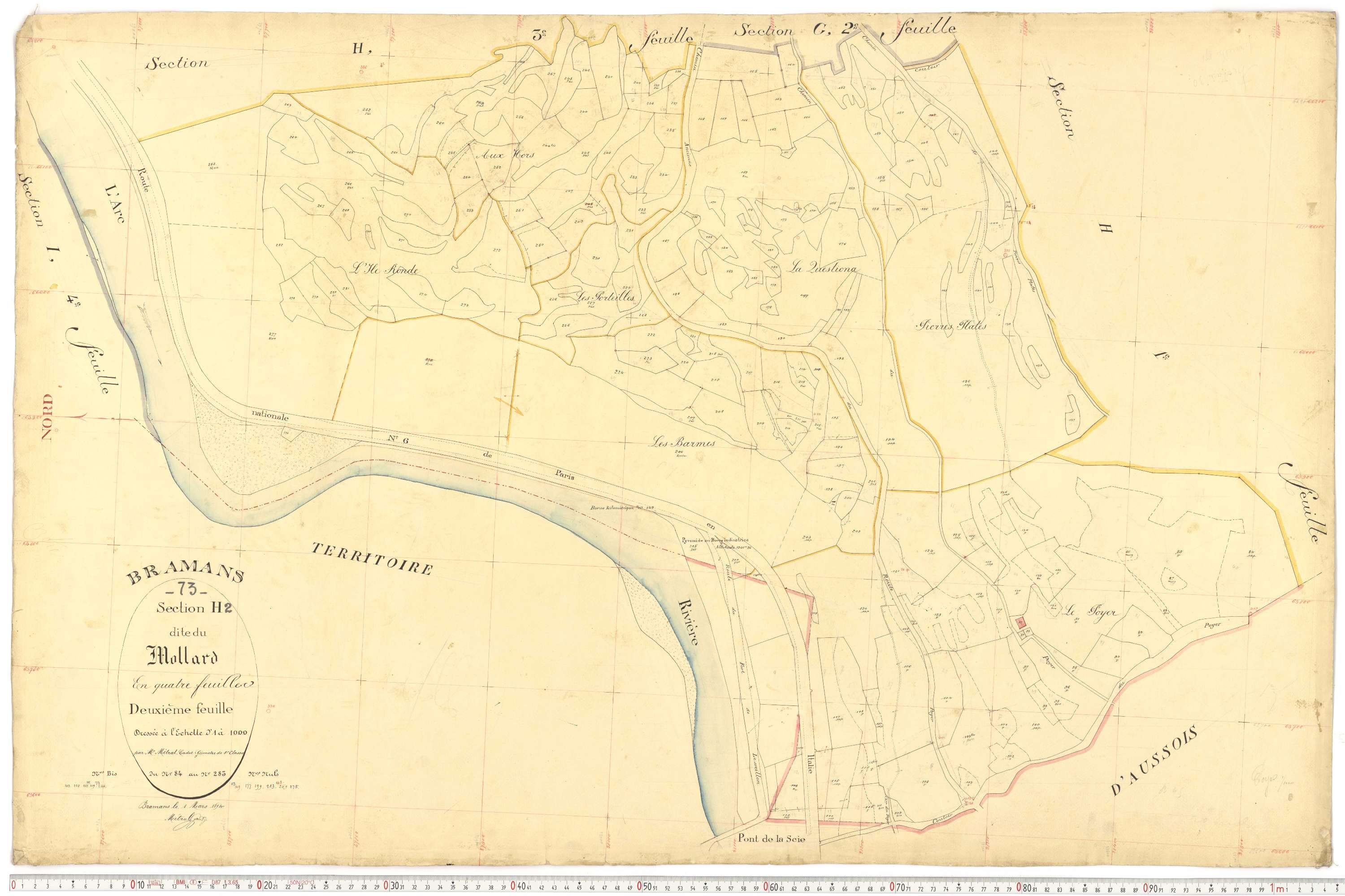 Bramans - Plans cadastraux du premier cadastre français.