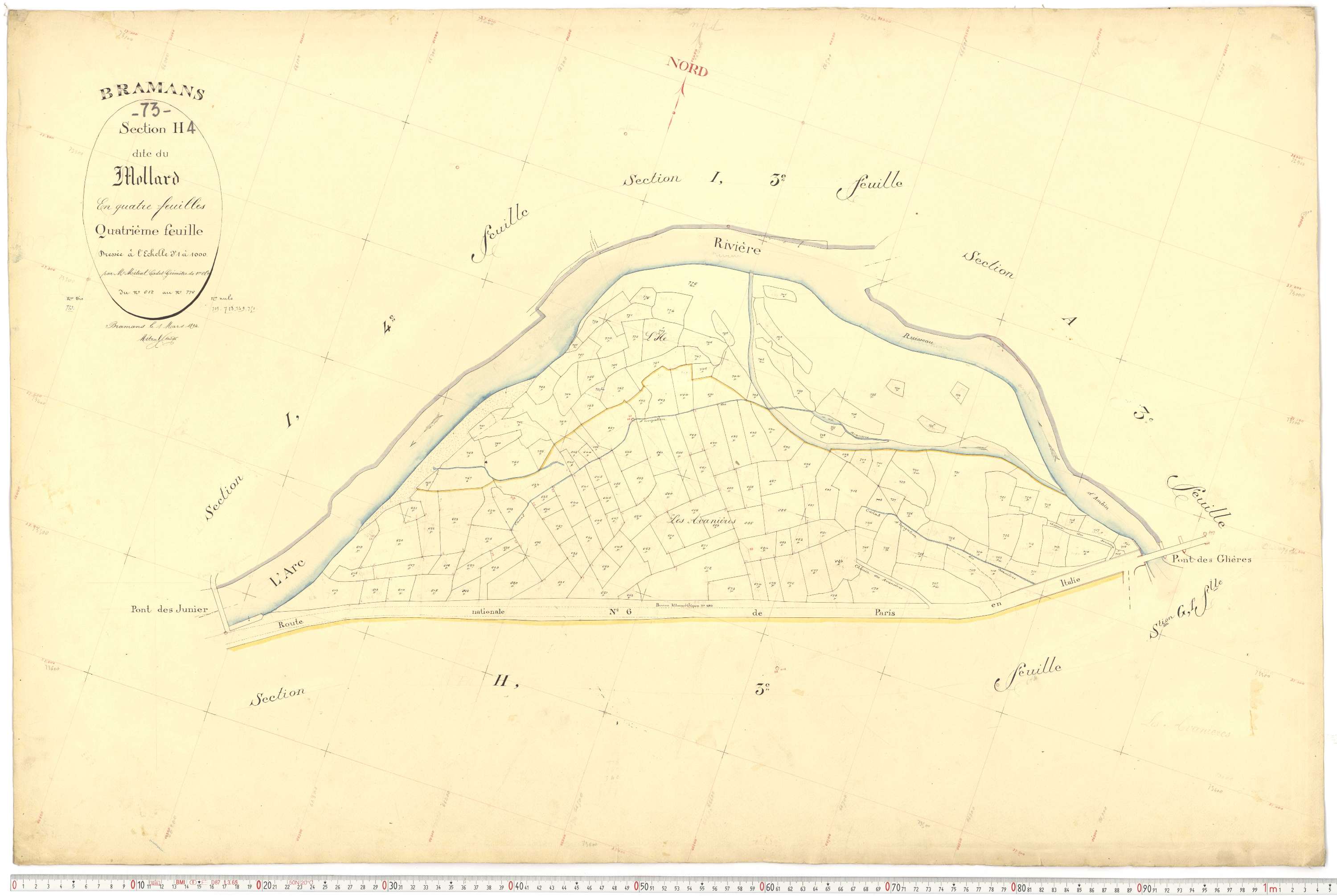 Bramans - Plans cadastraux du premier cadastre français.