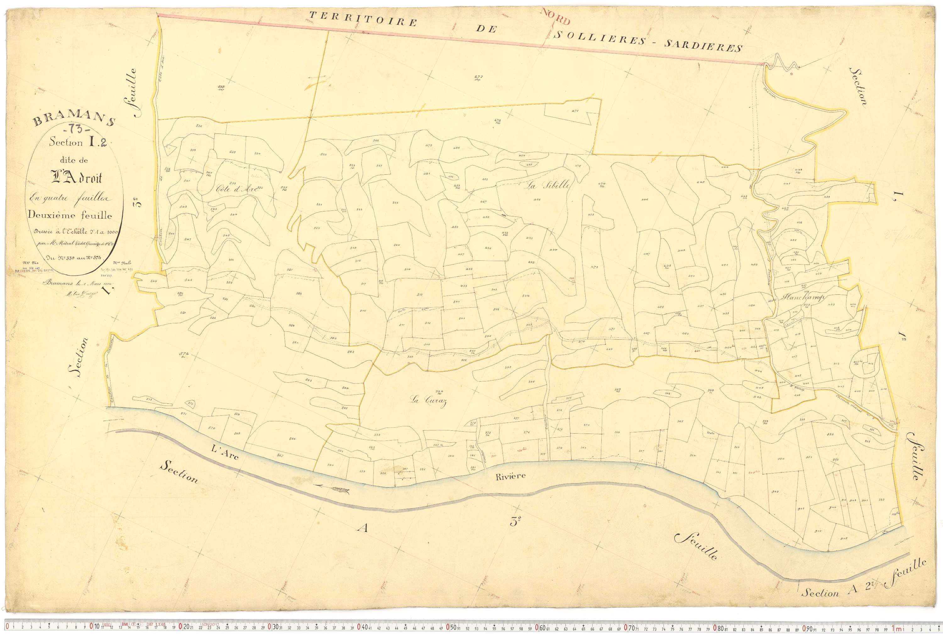 Bramans - Plans cadastraux du premier cadastre français.