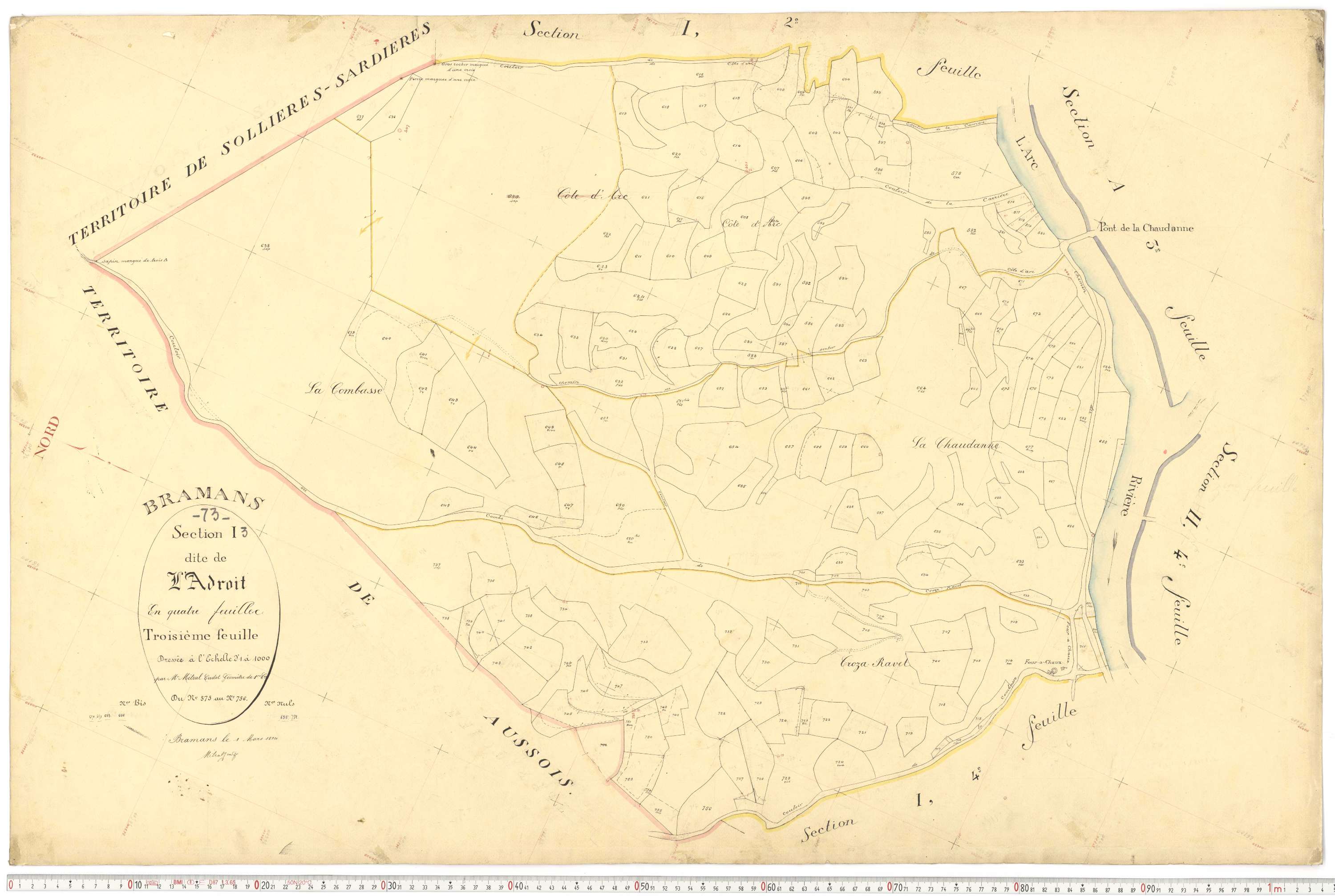 Bramans - Plans cadastraux du premier cadastre français.