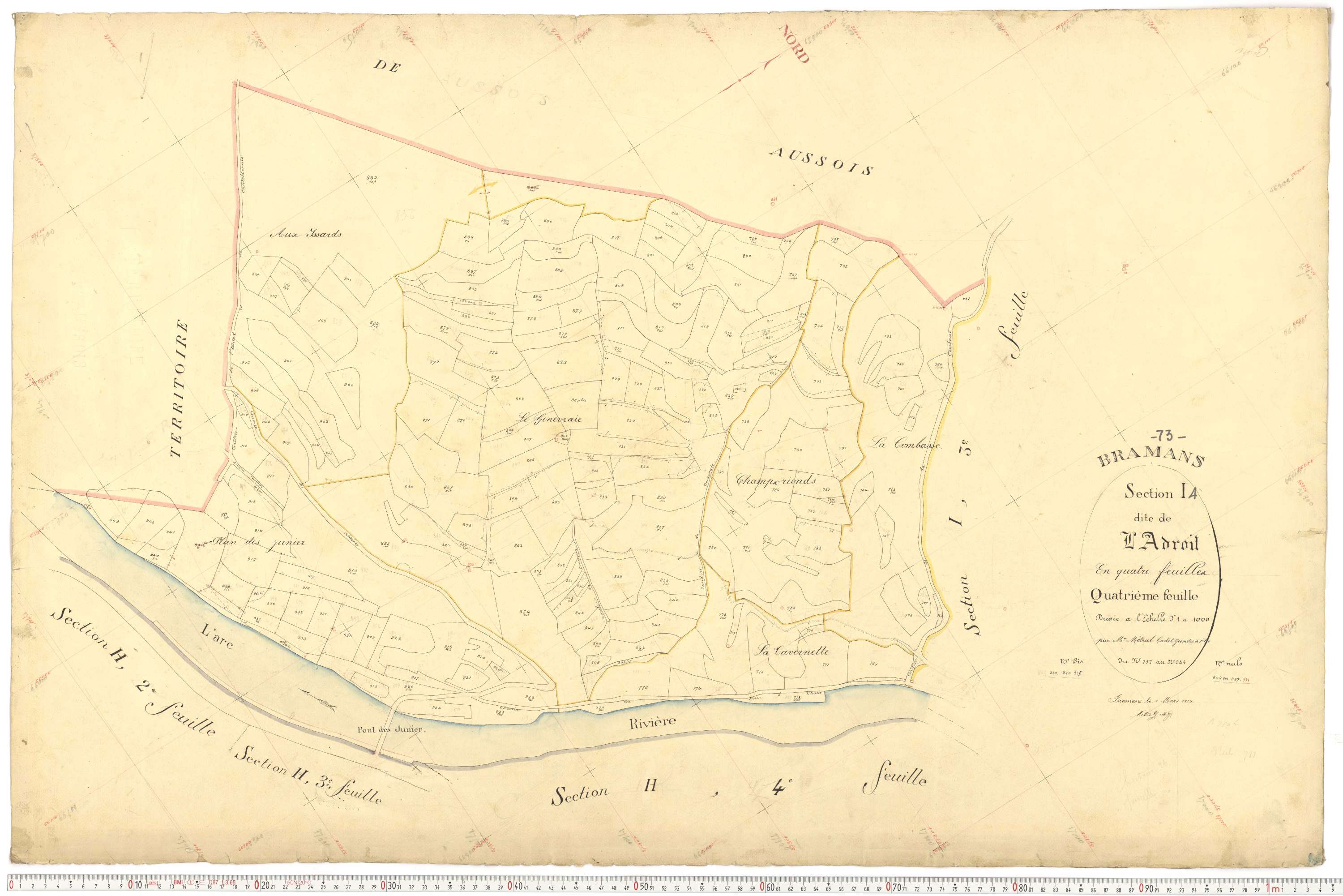 Bramans - Plans cadastraux du premier cadastre français.