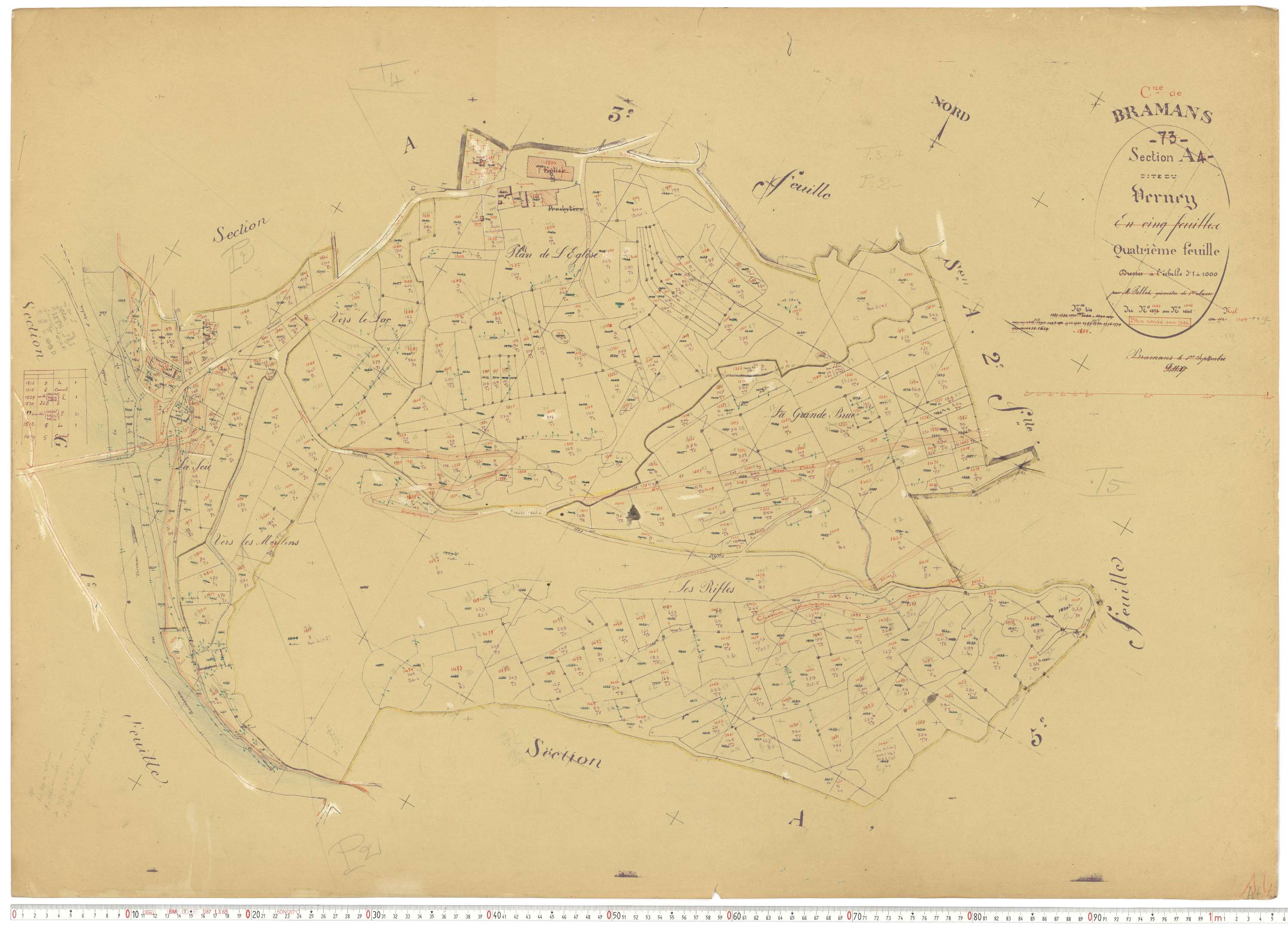 Bramans - Plans cadastraux du cadastre rénové.