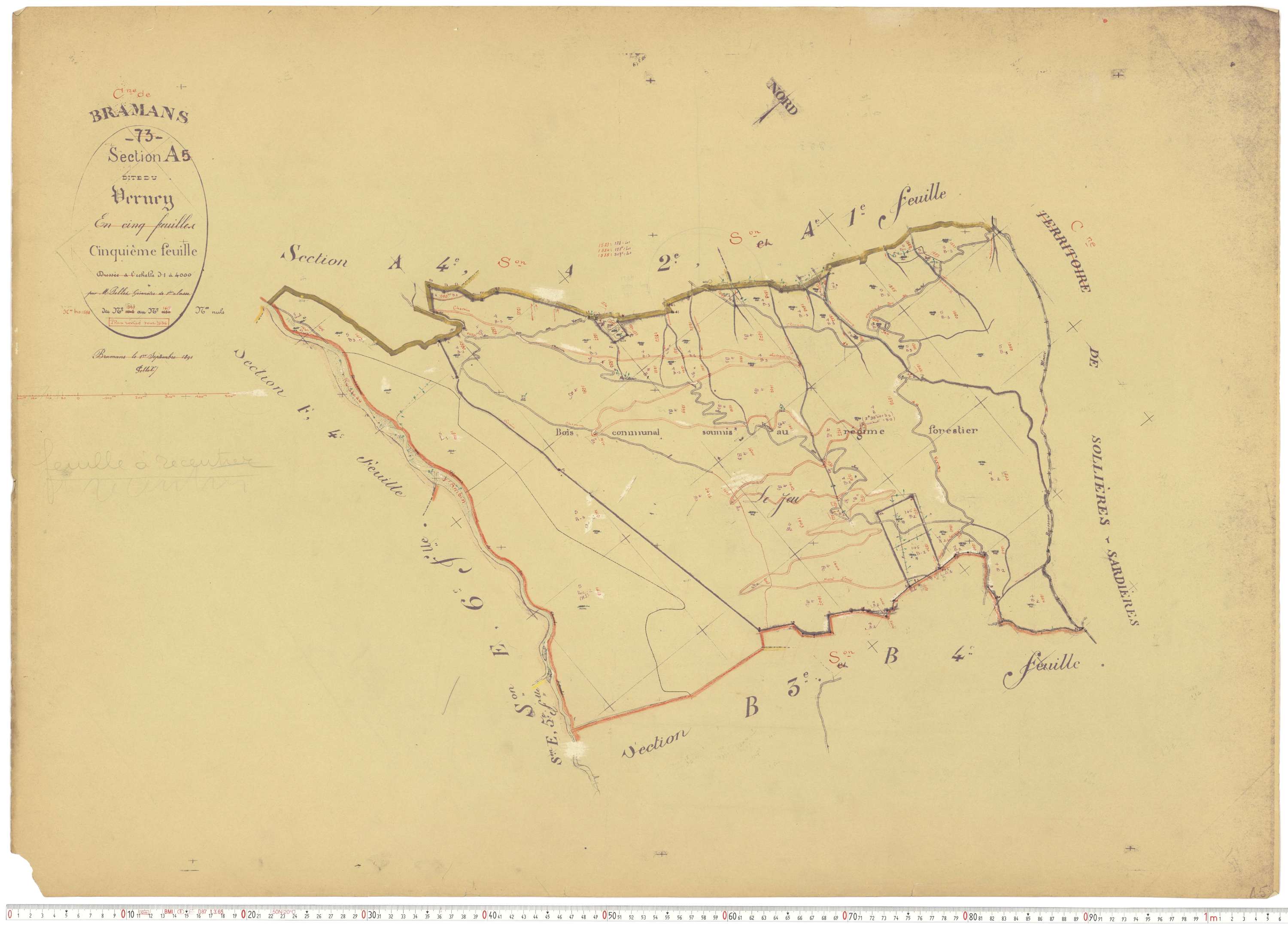 Bramans - Plans cadastraux du cadastre rénové.