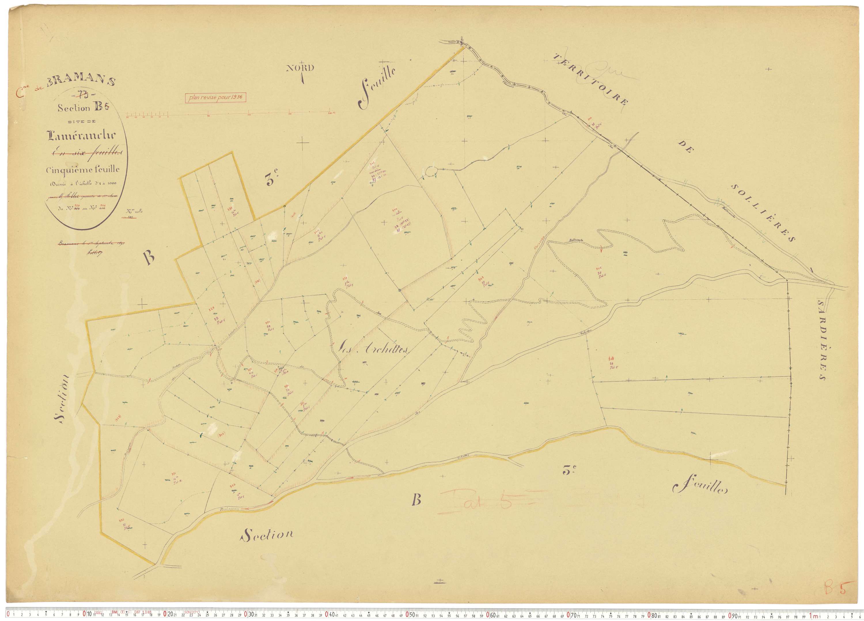 Bramans - Plans cadastraux du cadastre rénové.