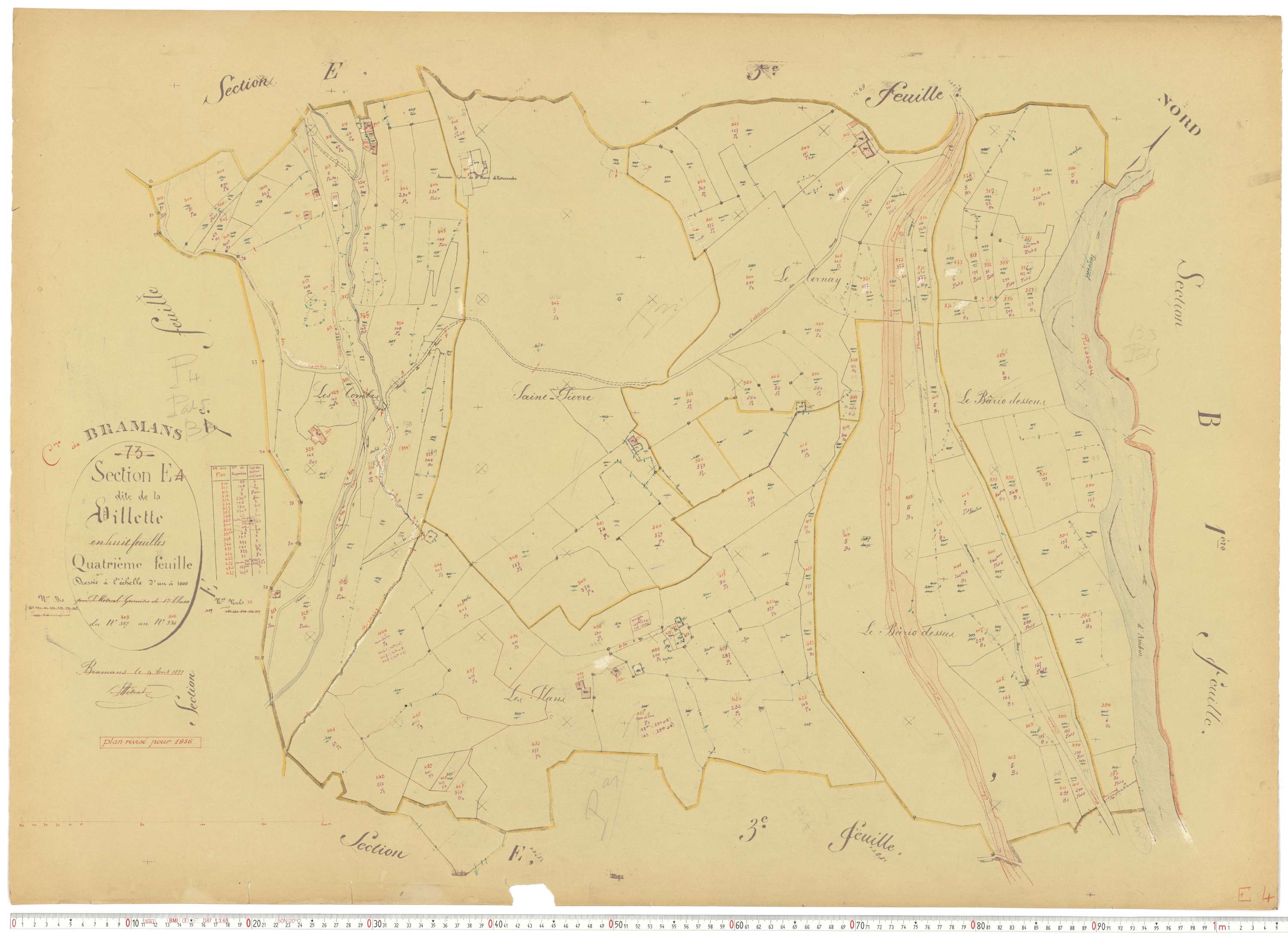 Bramans - Plans cadastraux du cadastre rénové.