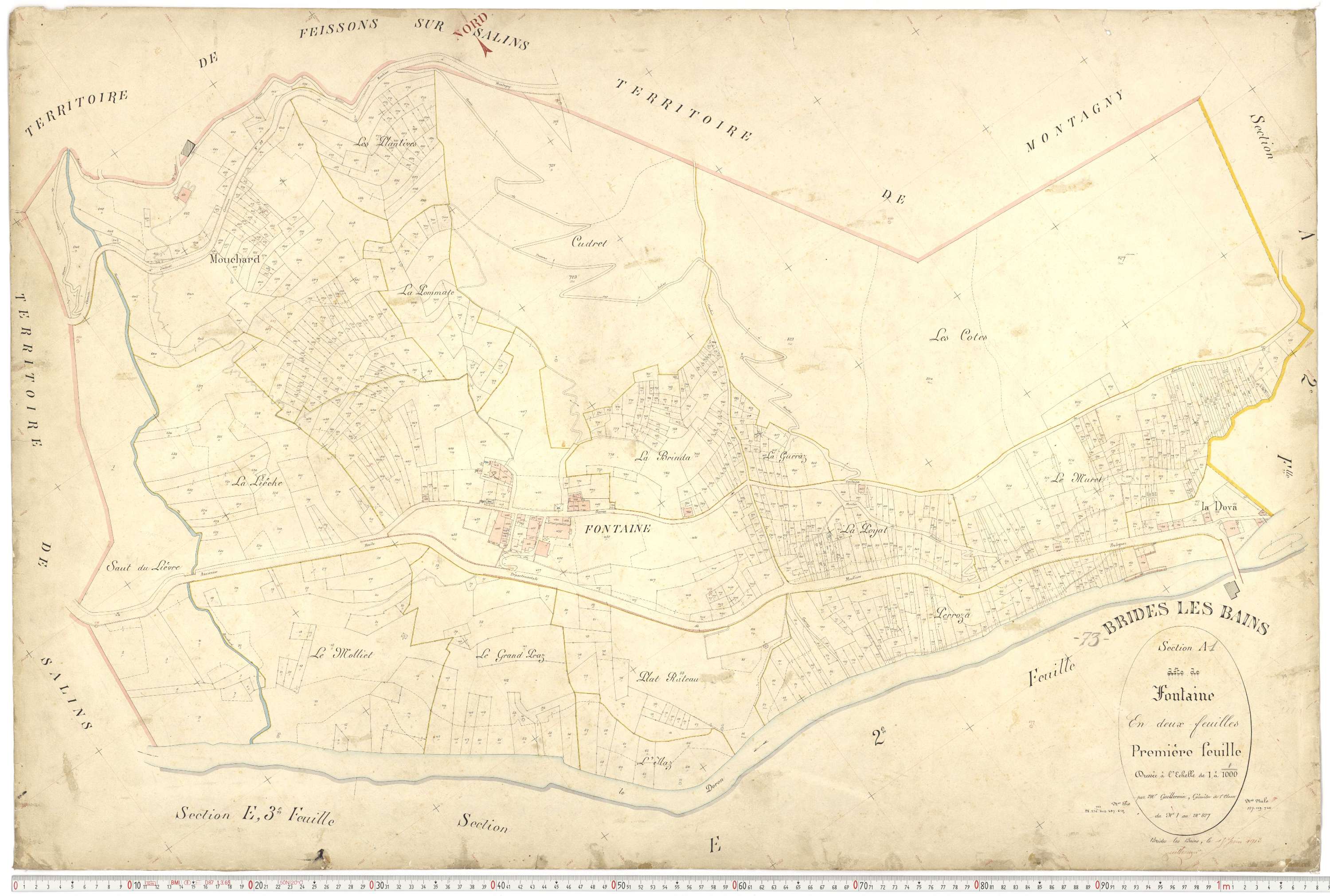 Brides-les-Bains - Plans cadastraux du premier cadastre français.
