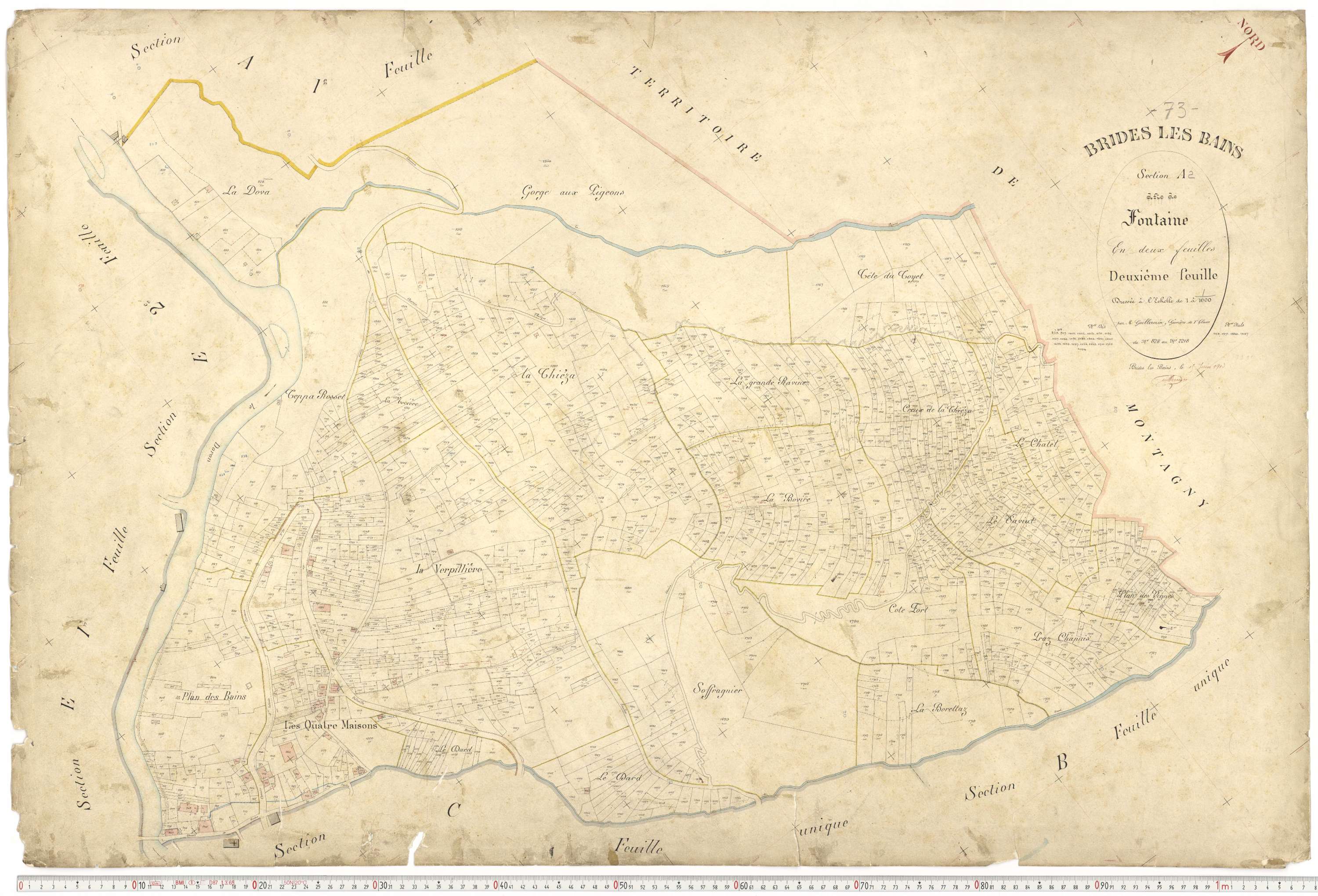Brides-les-Bains - Plans cadastraux du premier cadastre français.