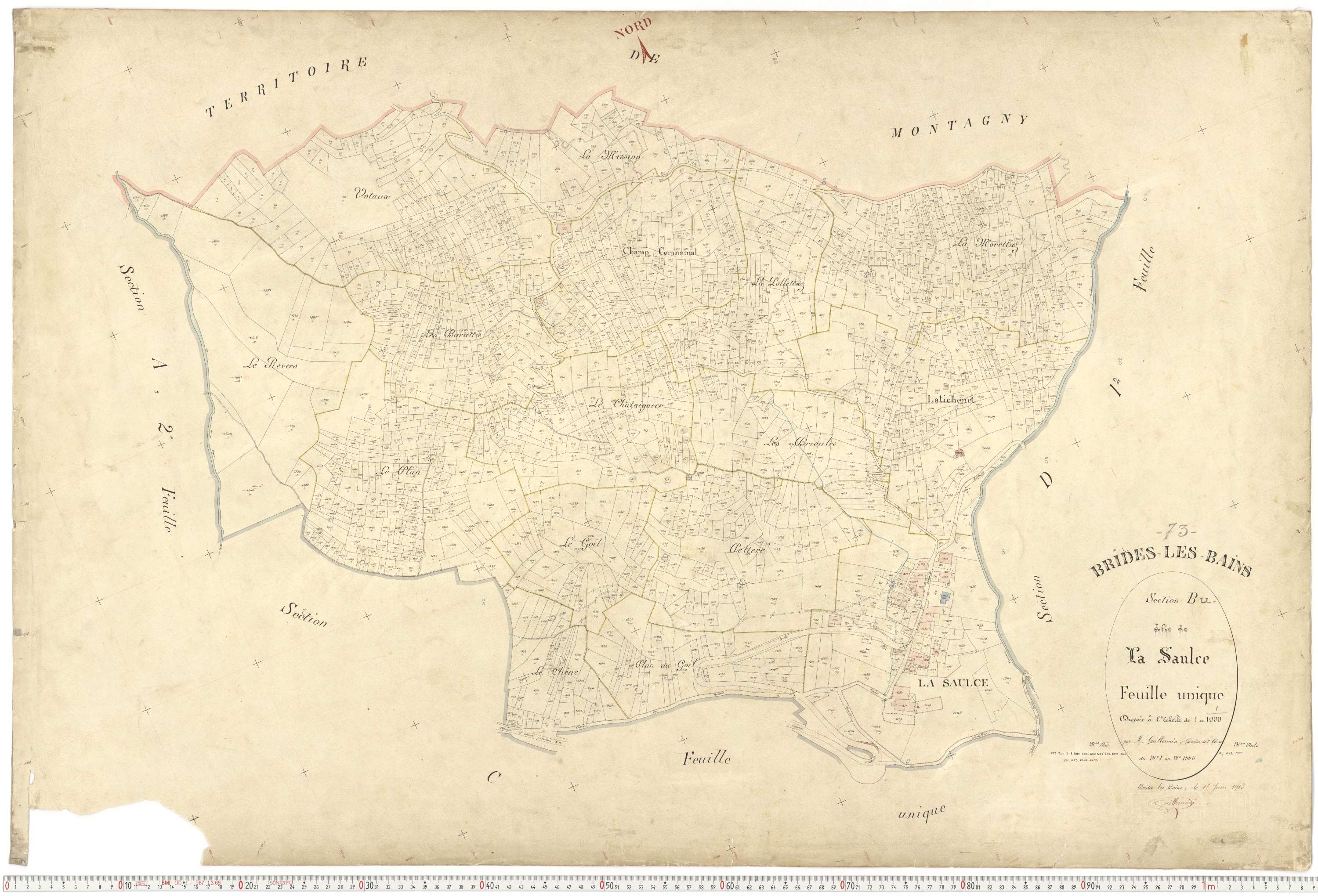 Brides-les-Bains - Plans cadastraux du premier cadastre français.