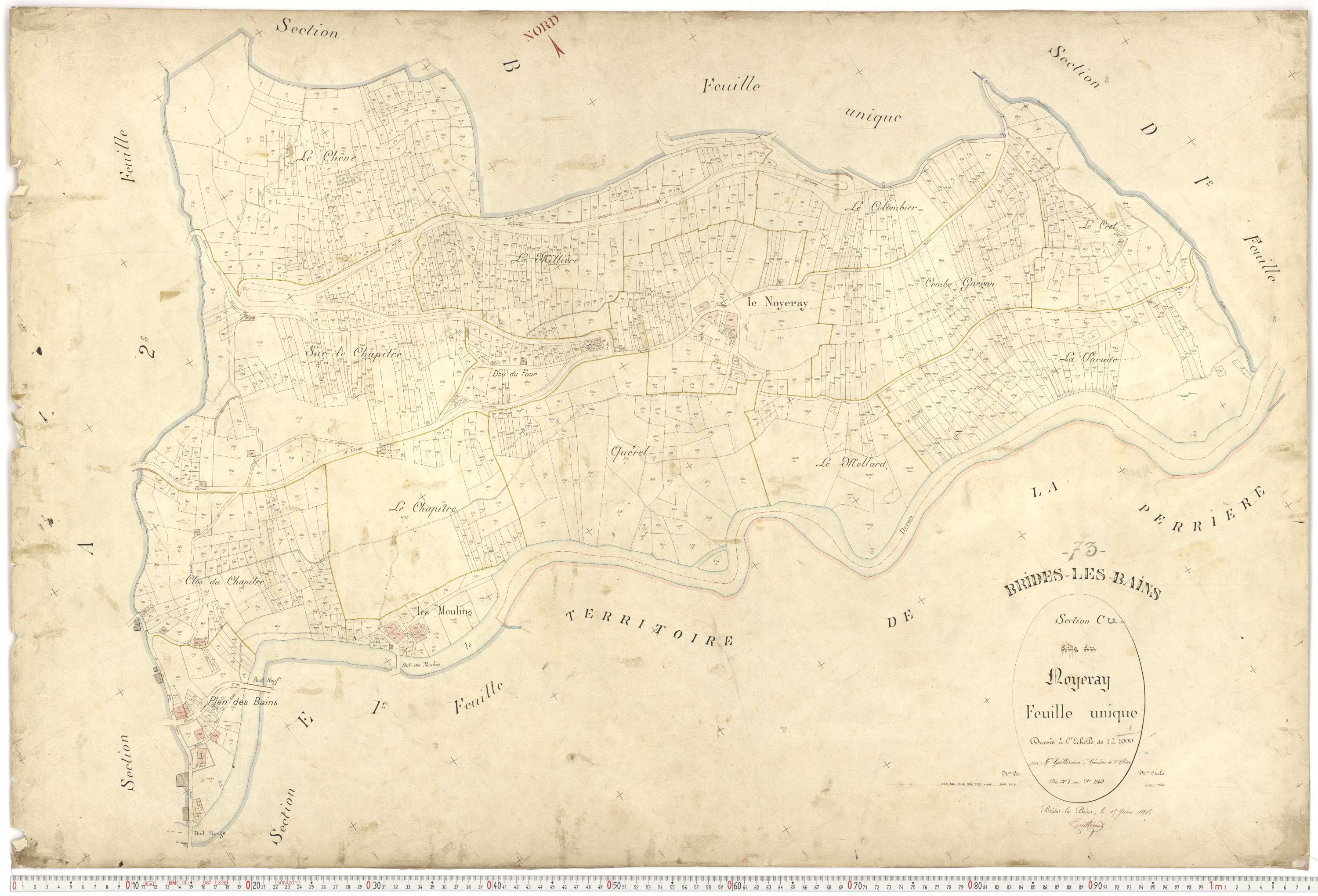 Brides-les-Bains - Plans cadastraux du premier cadastre français.