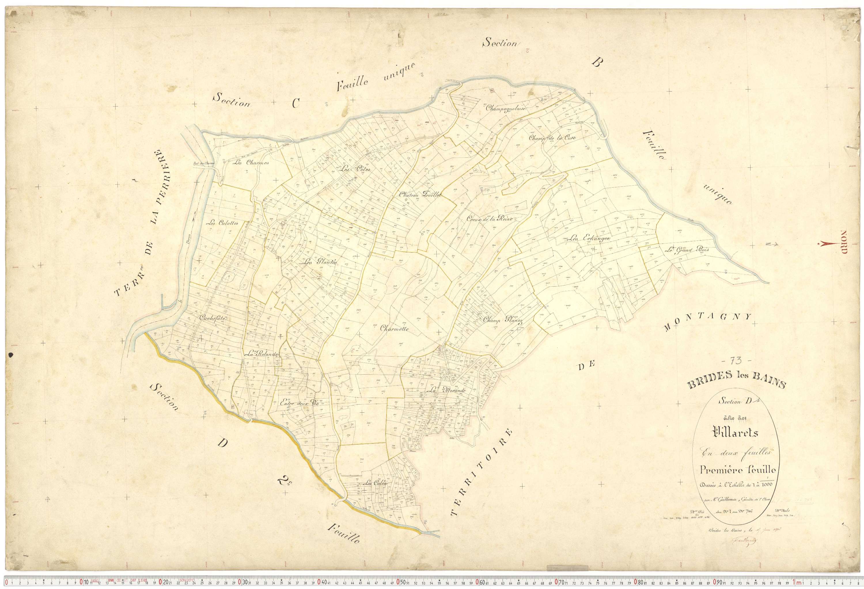 Brides-les-Bains - Plans cadastraux du premier cadastre français.