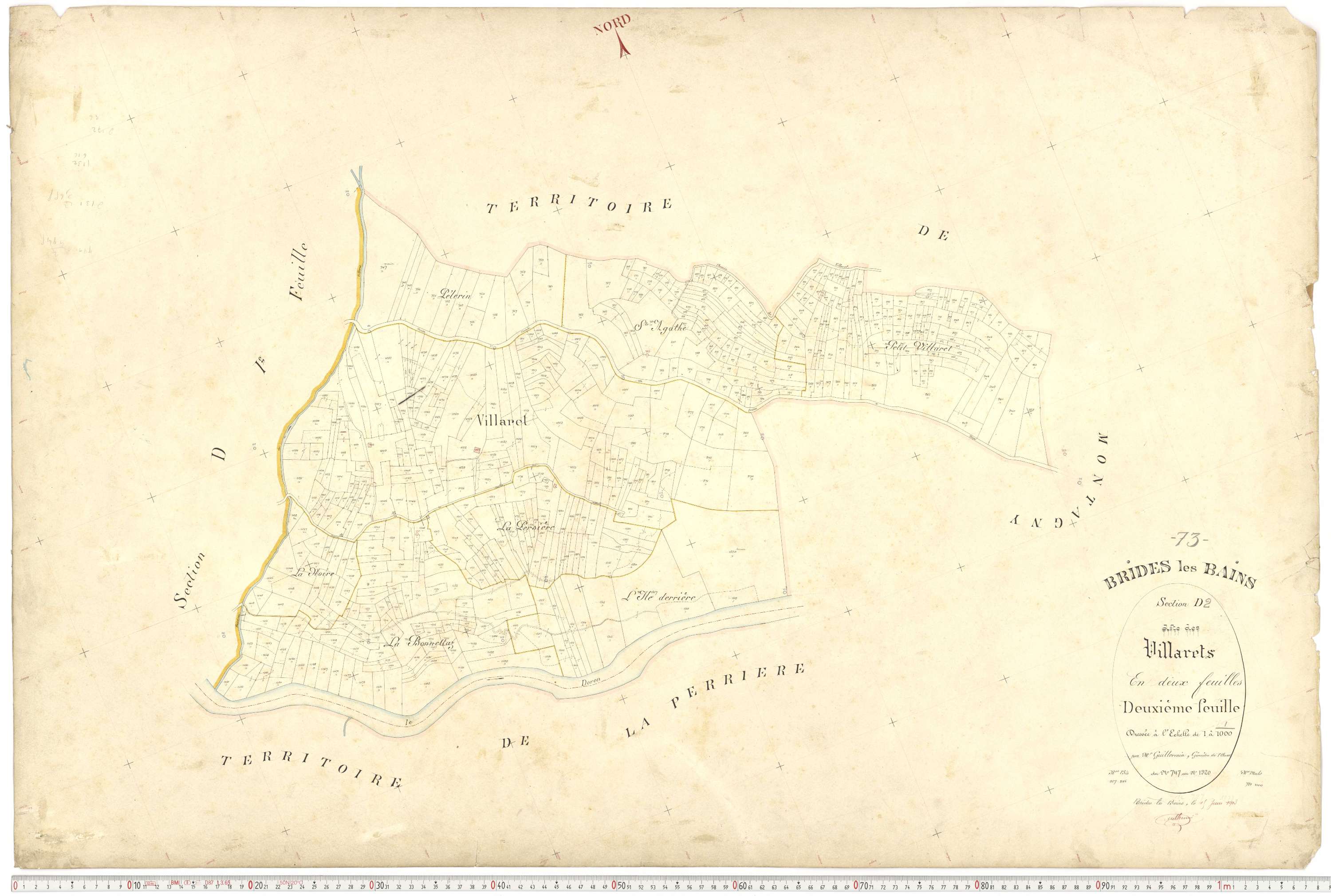 Brides-les-Bains - Plans cadastraux du premier cadastre français.
