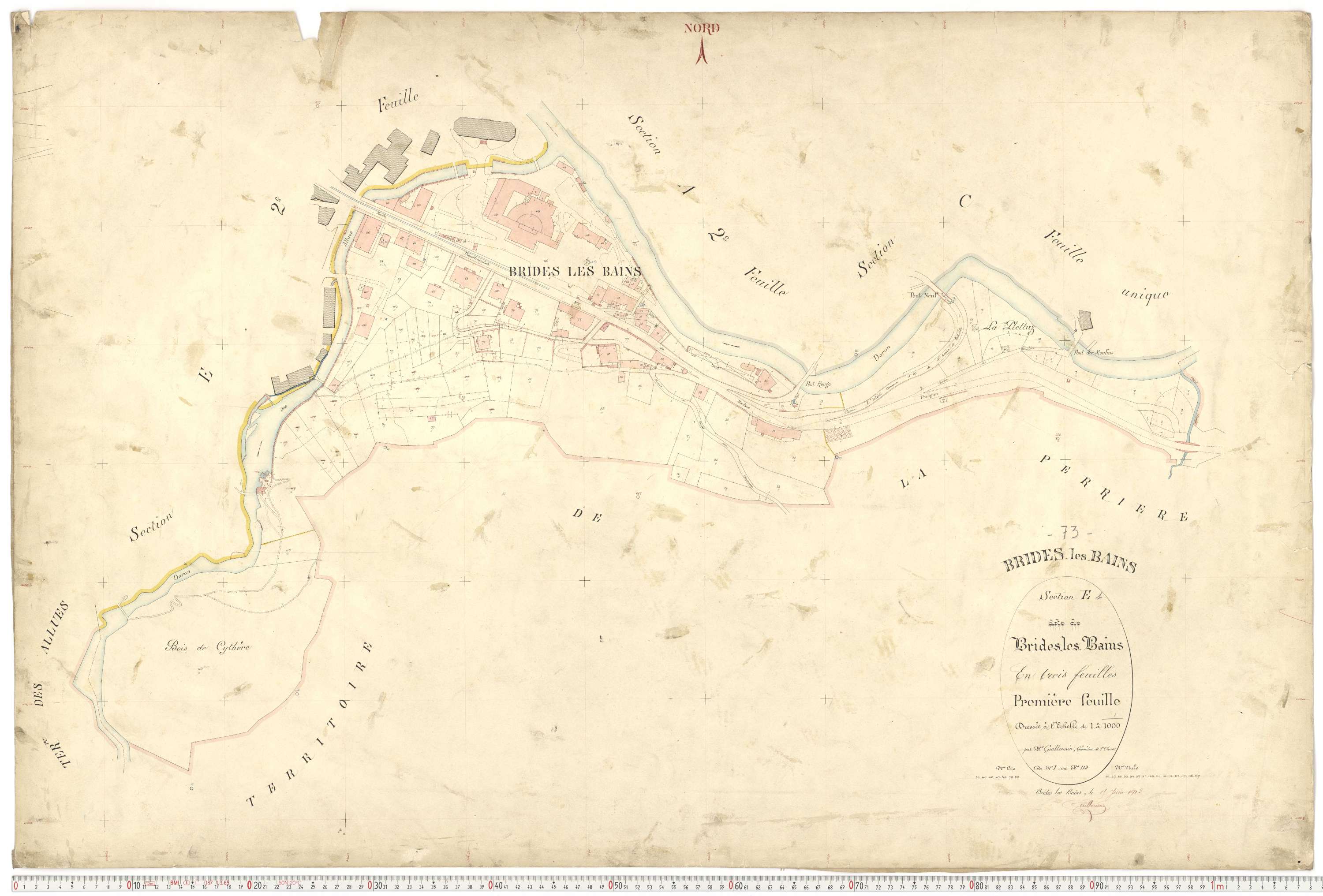 Brides-les-Bains - Plans cadastraux du premier cadastre français.