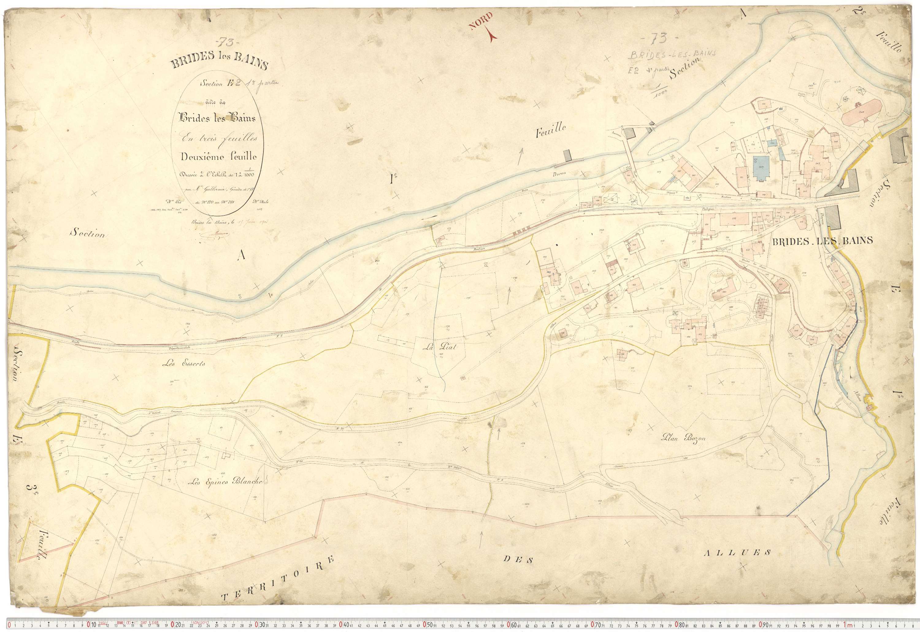 Brides-les-Bains - Plans cadastraux du premier cadastre français.