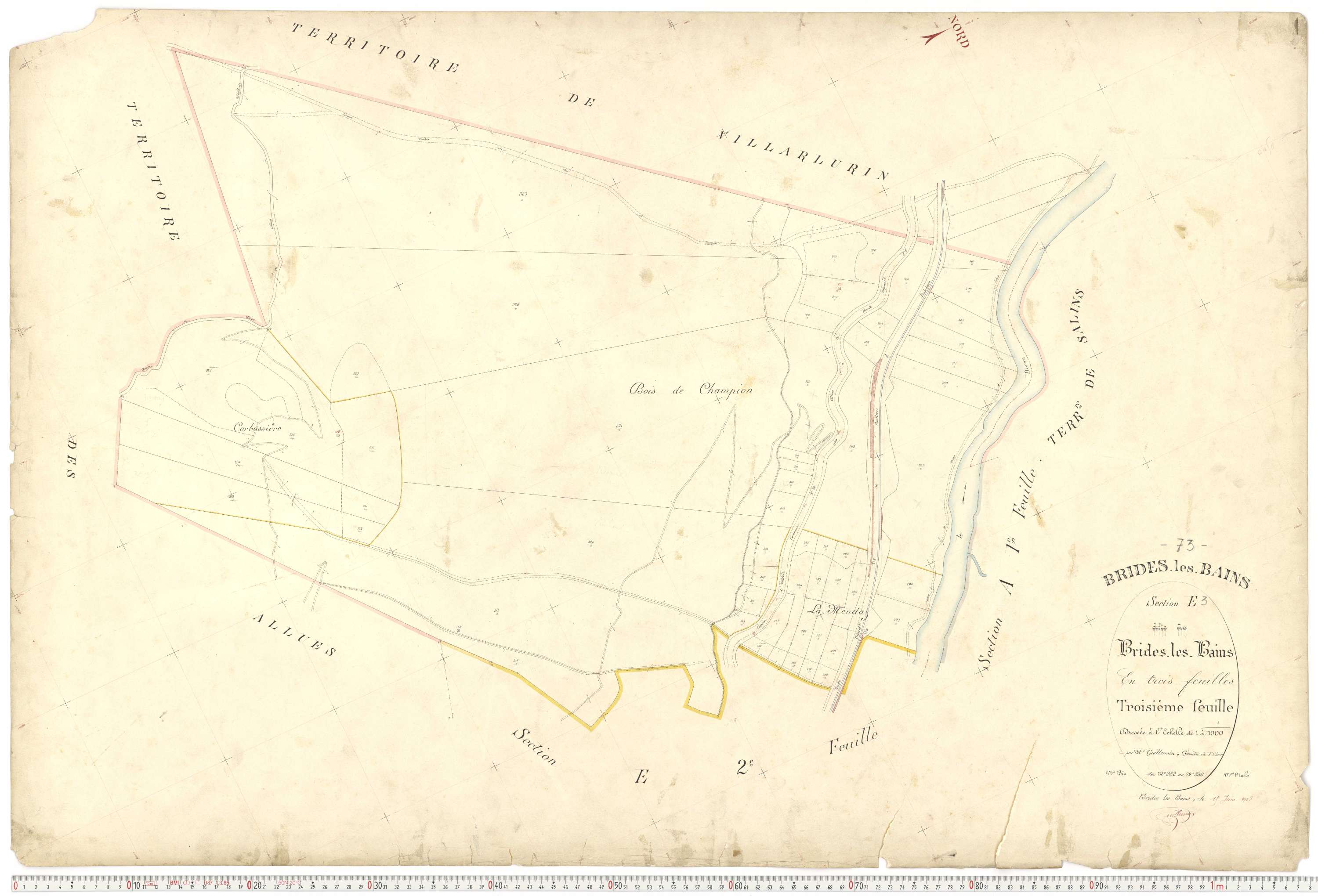 Brides-les-Bains - Plans cadastraux du premier cadastre français.