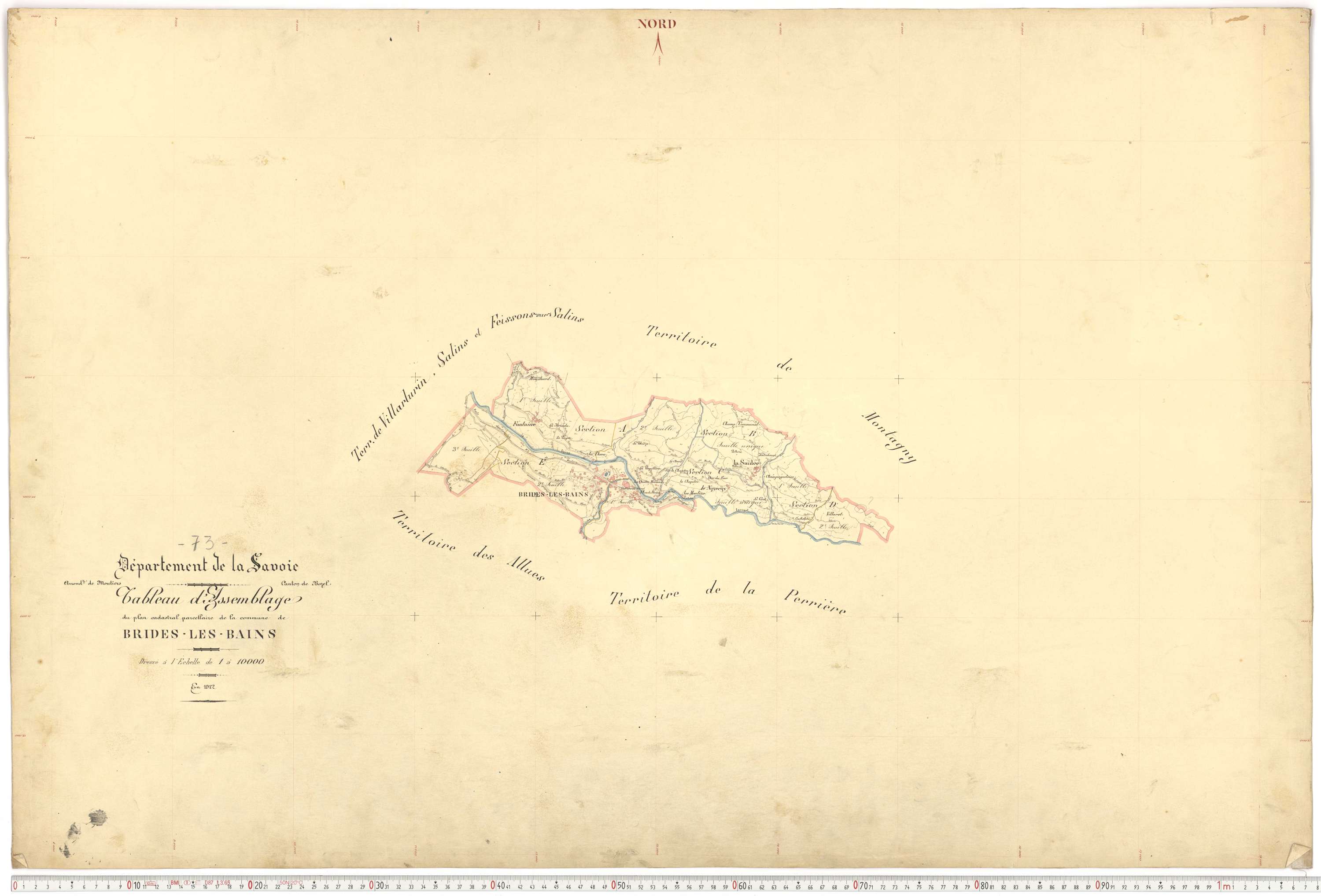 Brides-les-Bains - Plans cadastraux du premier cadastre français.