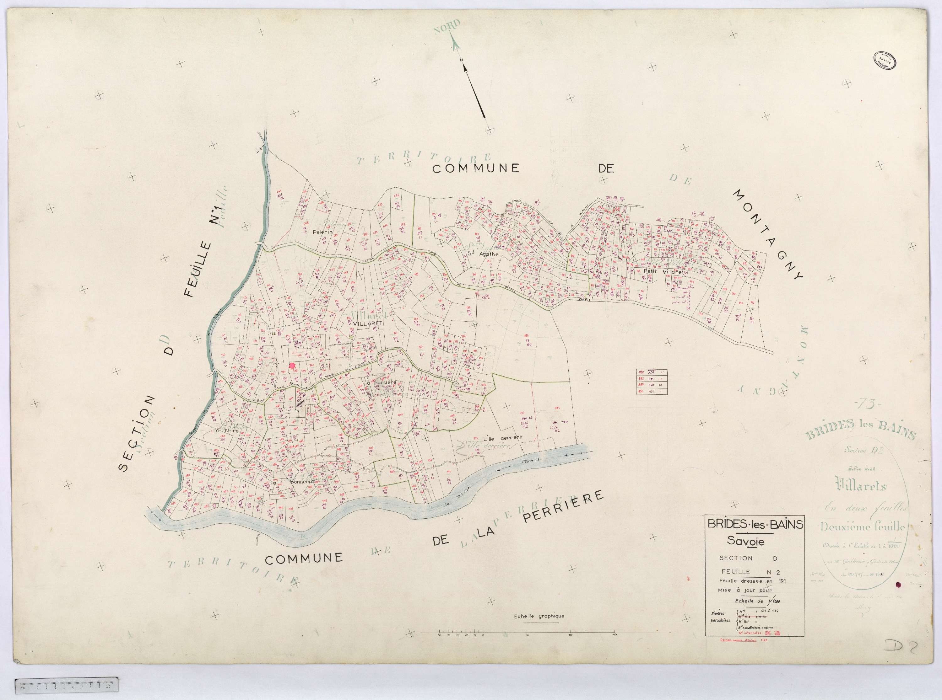 Brides-les-Bains - Cadastré rénové [1969].