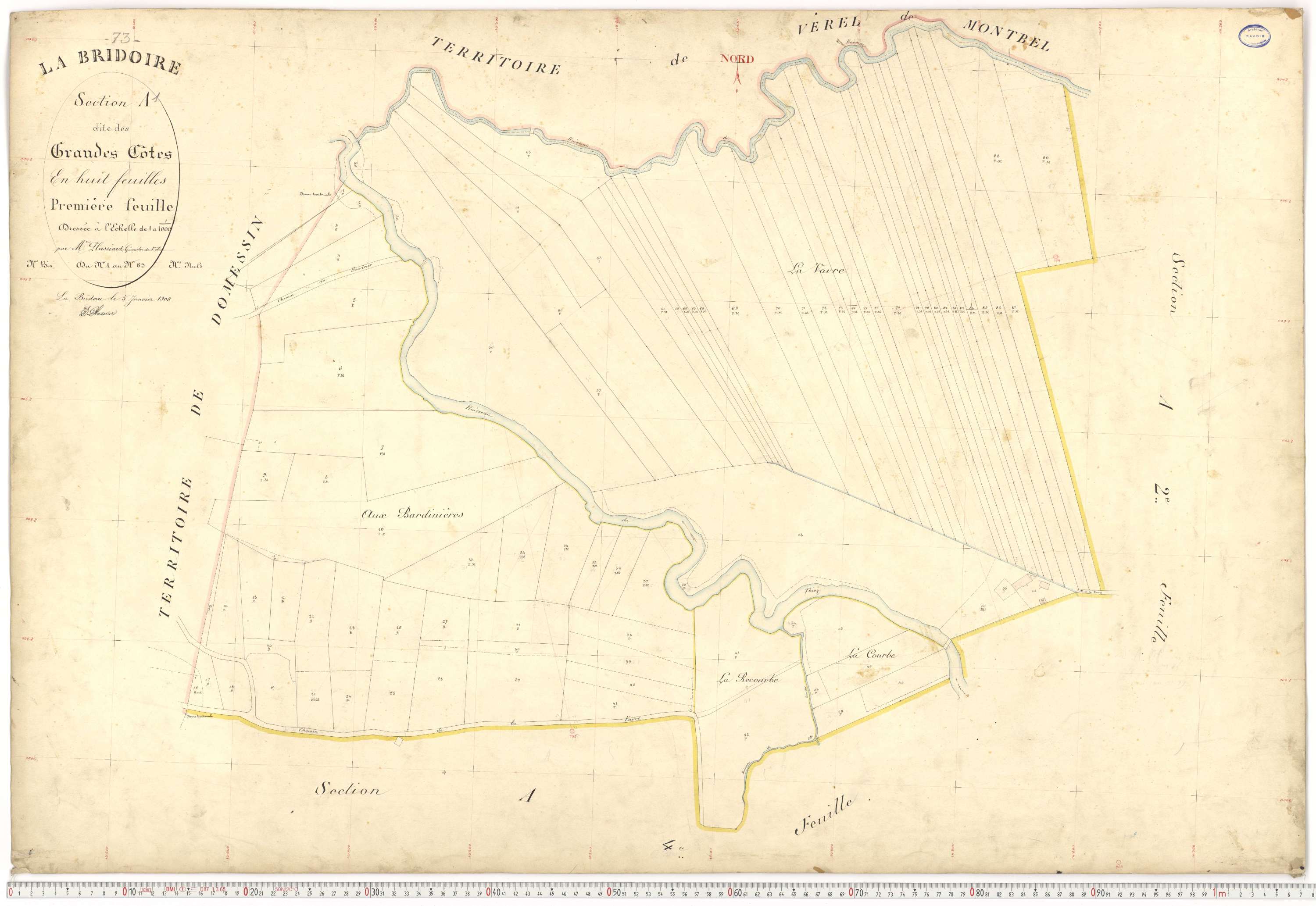 La Bridoire - Plans cadastraux du premier cadastre français.