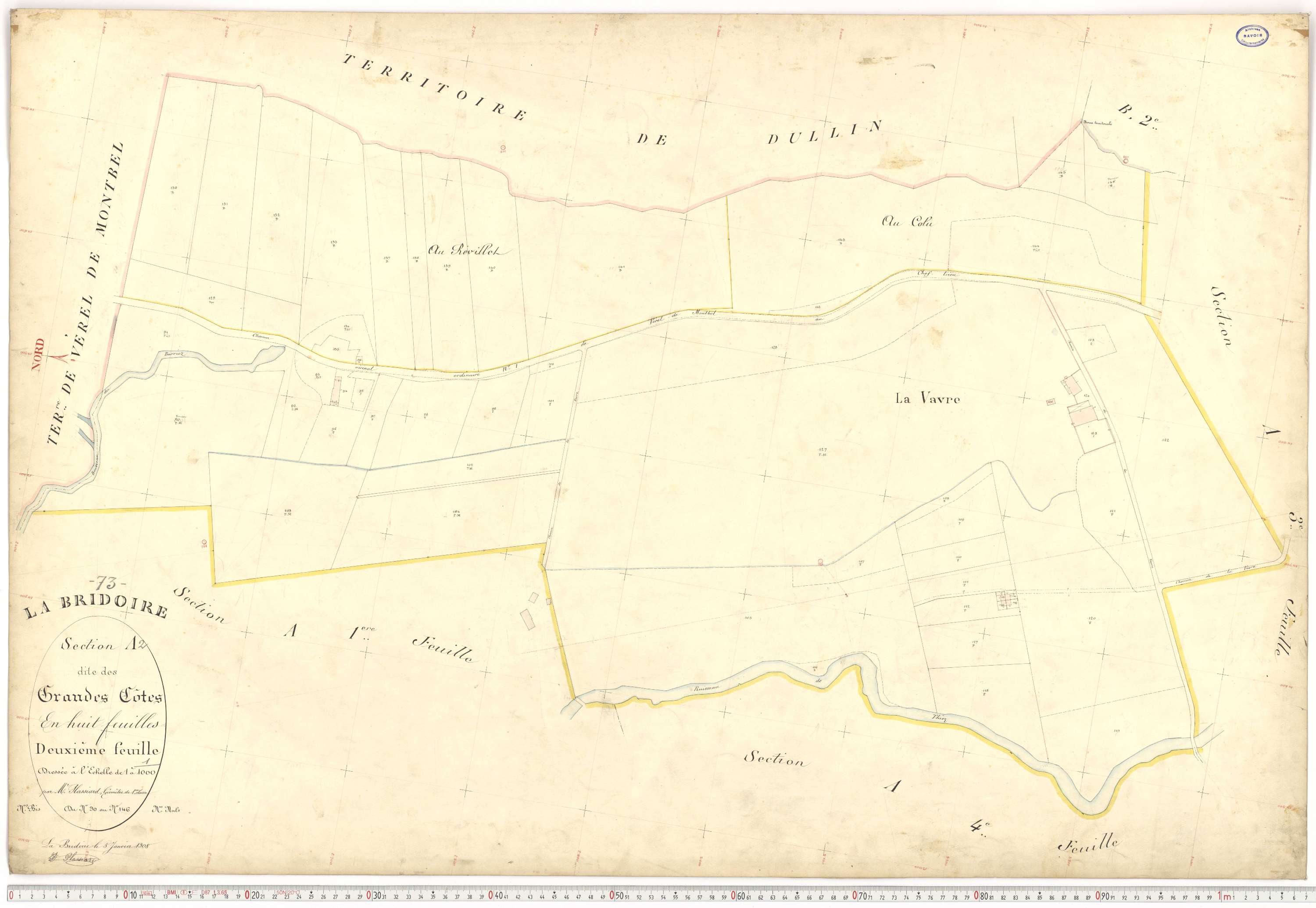 La Bridoire - Plans cadastraux du premier cadastre français.