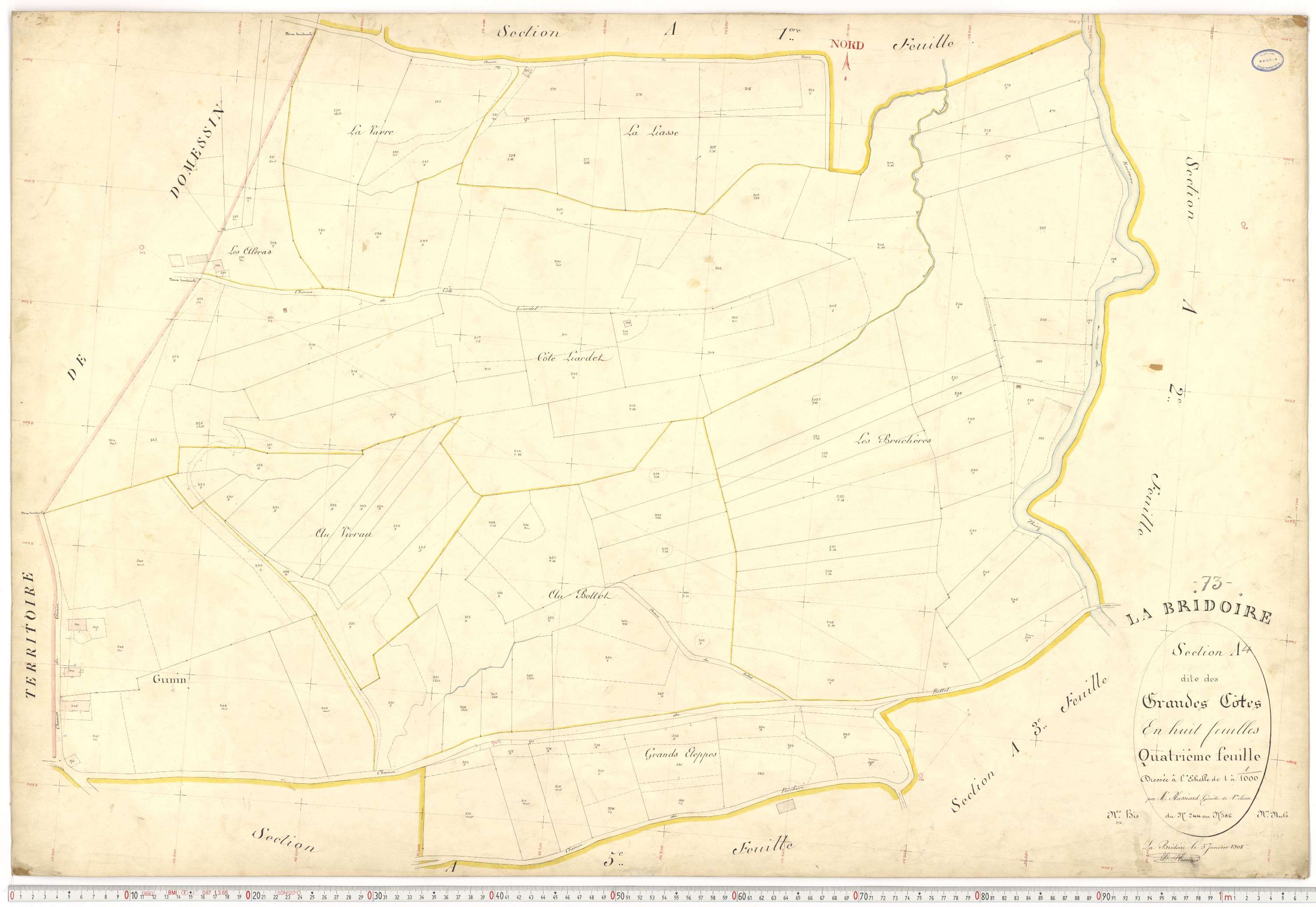 La Bridoire - Plans cadastraux du premier cadastre français.