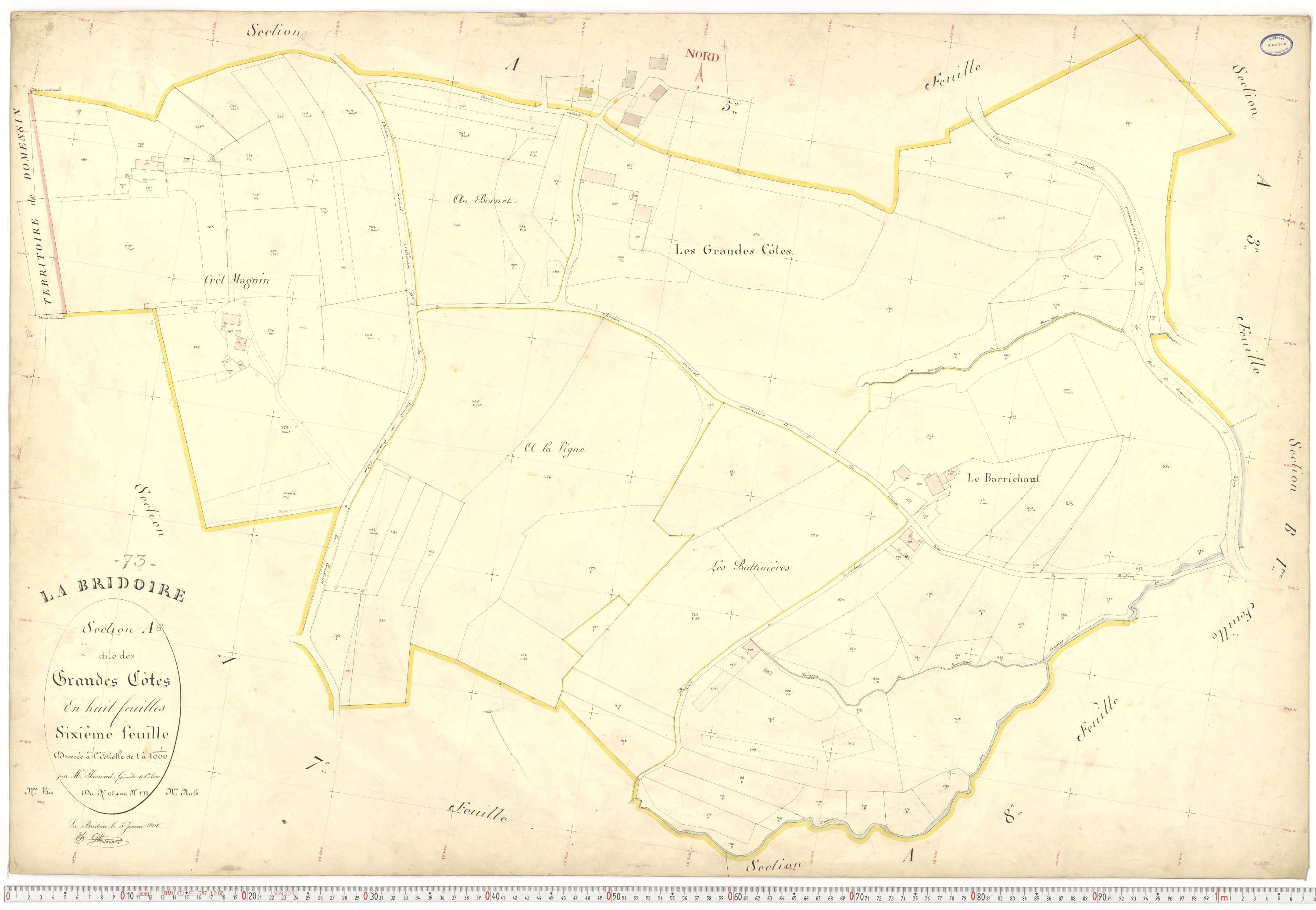 La Bridoire - Plans cadastraux du premier cadastre français.