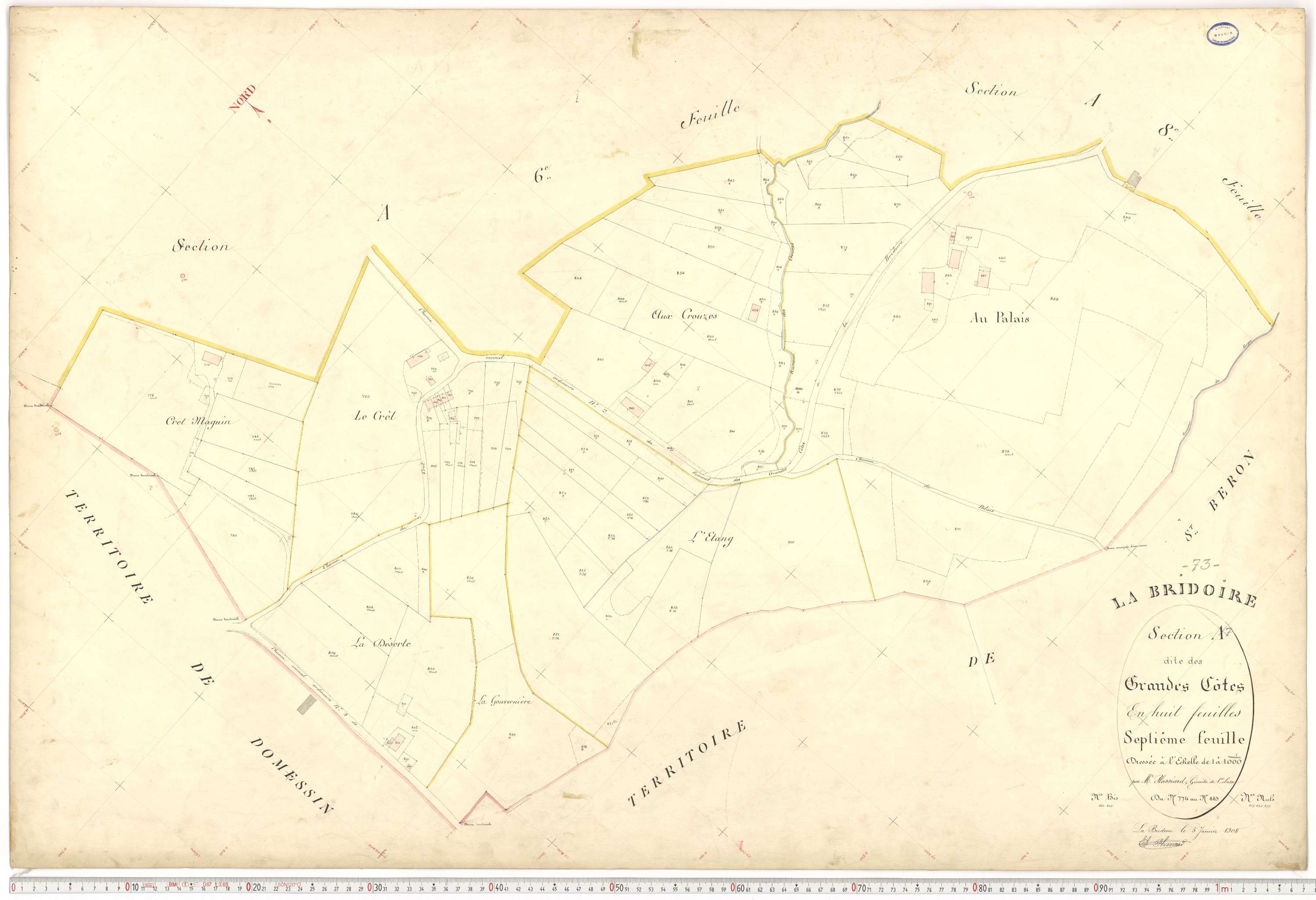 La Bridoire - Plans cadastraux du premier cadastre français.
