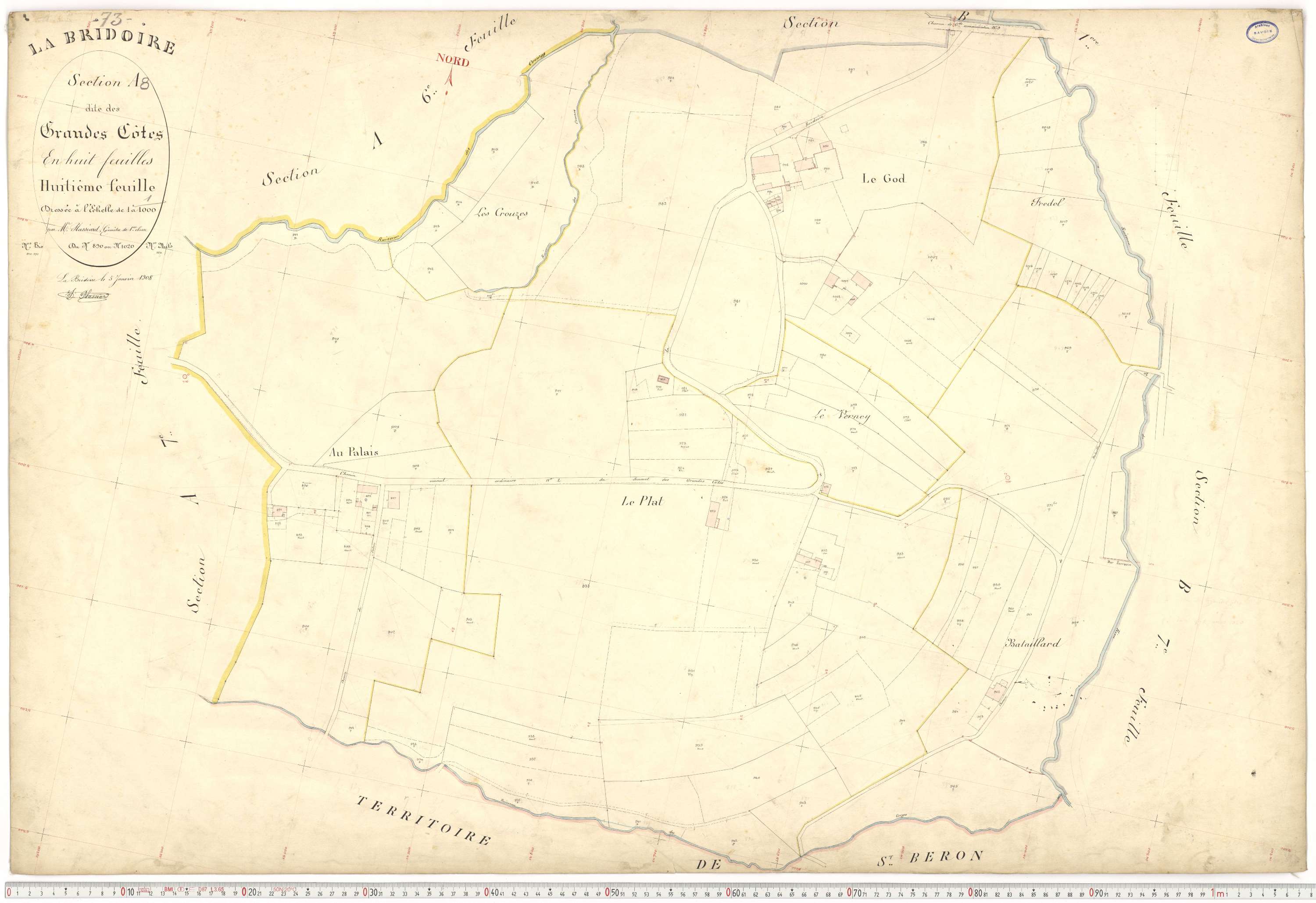 La Bridoire - Plans cadastraux du premier cadastre français.