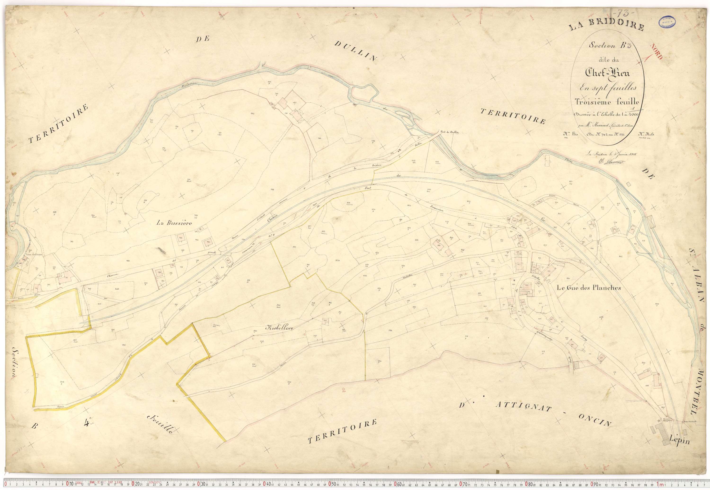 La Bridoire - Plans cadastraux du premier cadastre français.