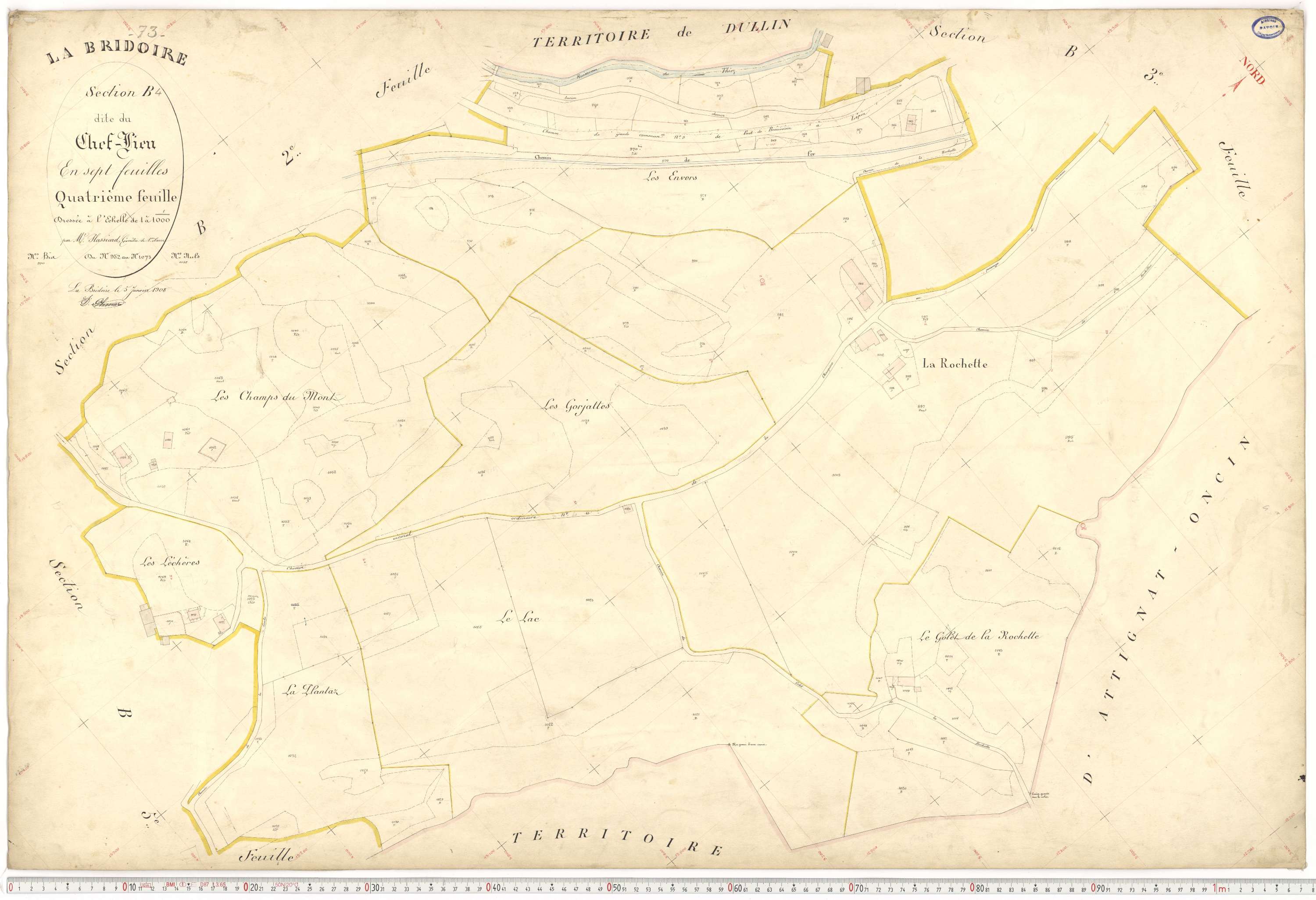 La Bridoire - Plans cadastraux du premier cadastre français.