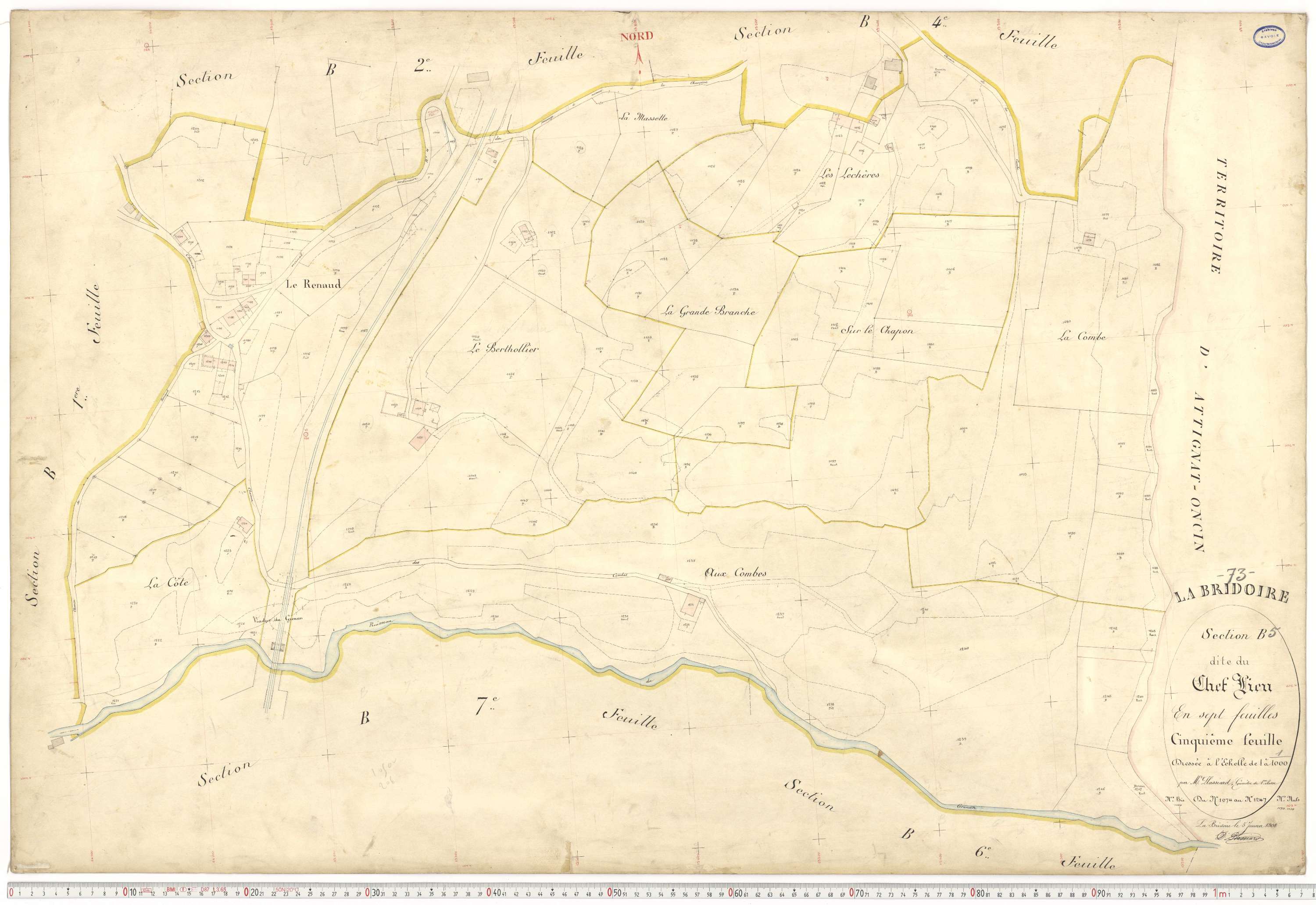 La Bridoire - Plans cadastraux du premier cadastre français.