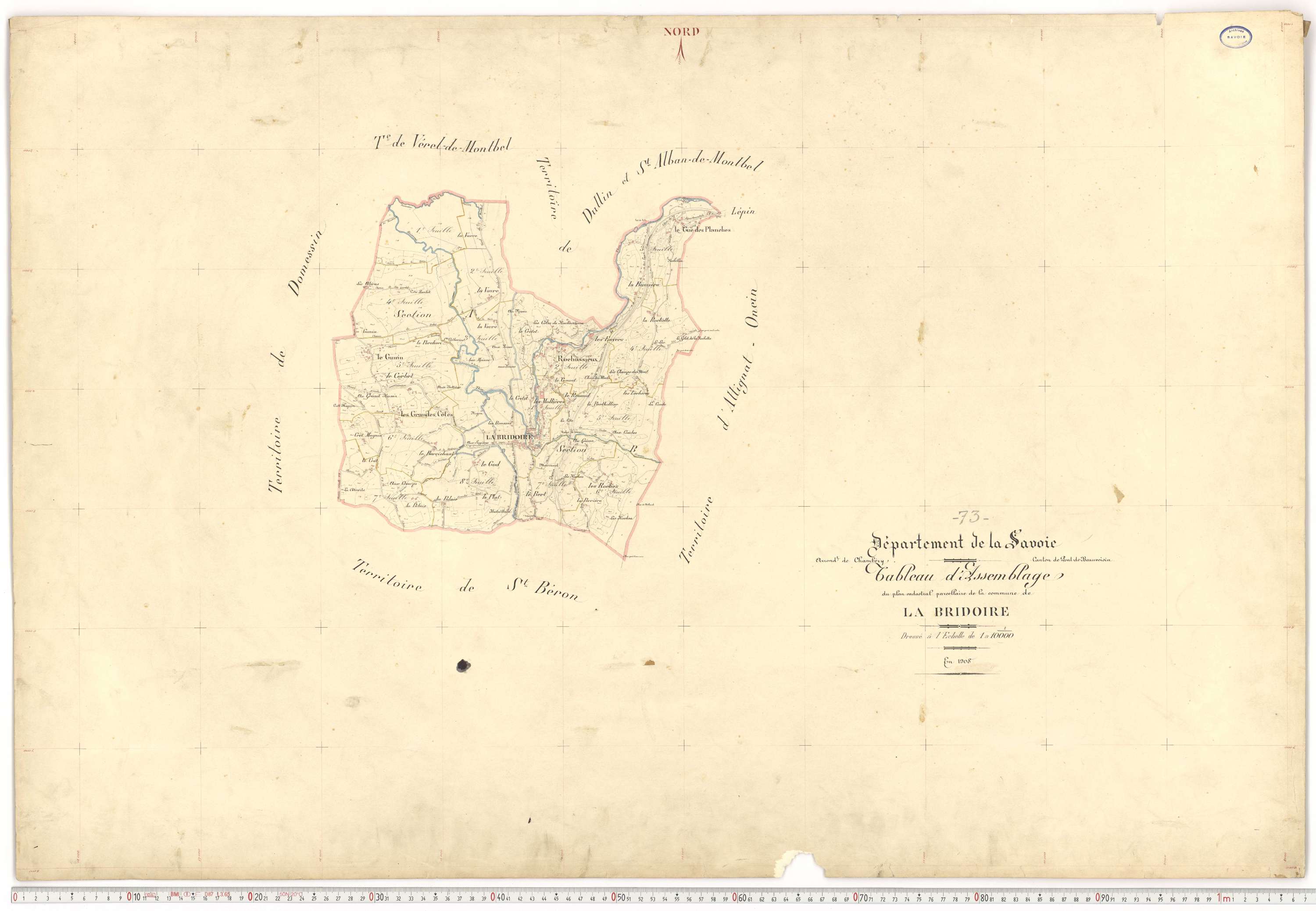 La Bridoire - Plans cadastraux du premier cadastre français.