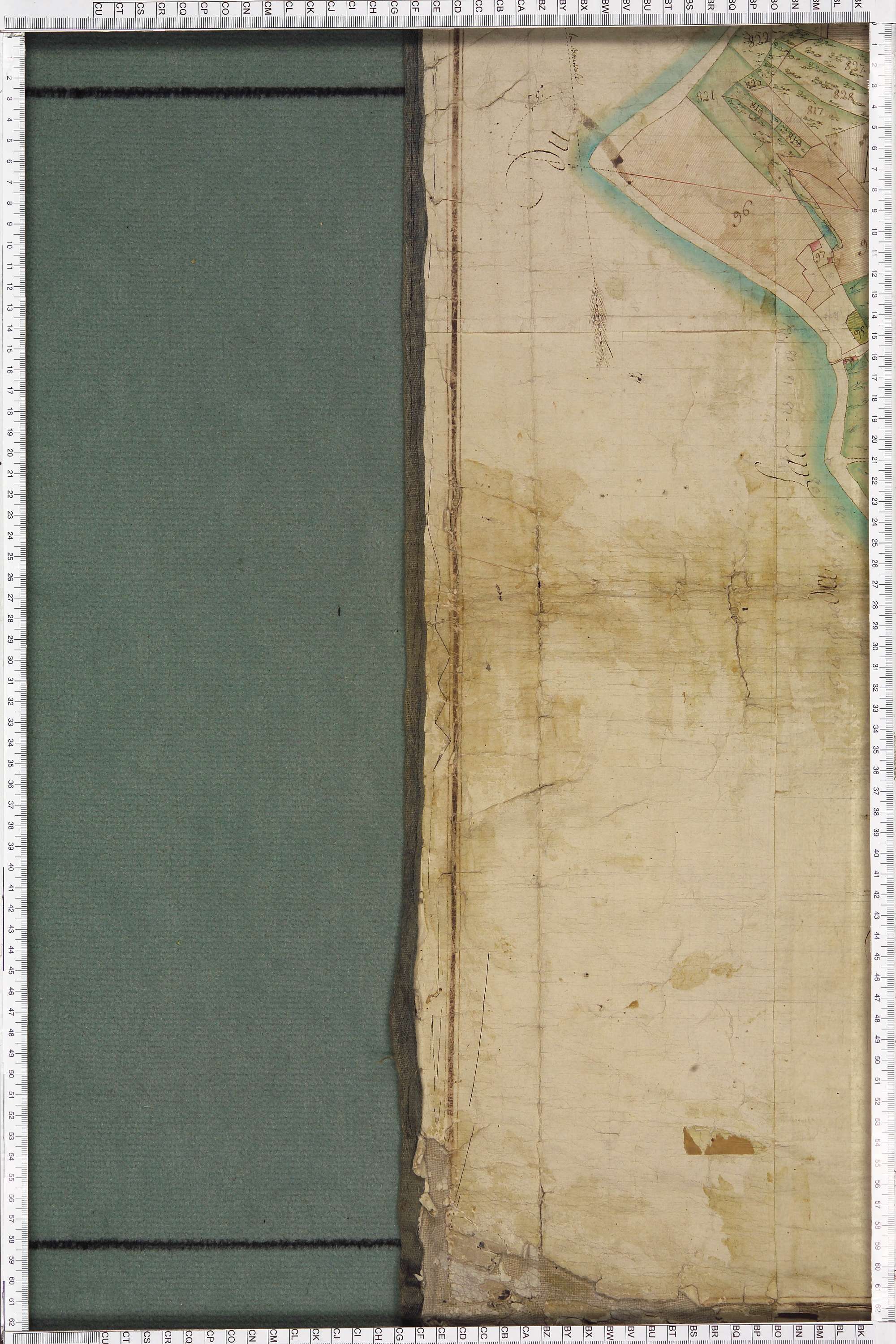 Brison-Saint-Innocent - Copie de la mappe originale (plan cadastral) de la commune de Saint-Innocent. Signée Cocelli, directeur du bureau de la péréquation.