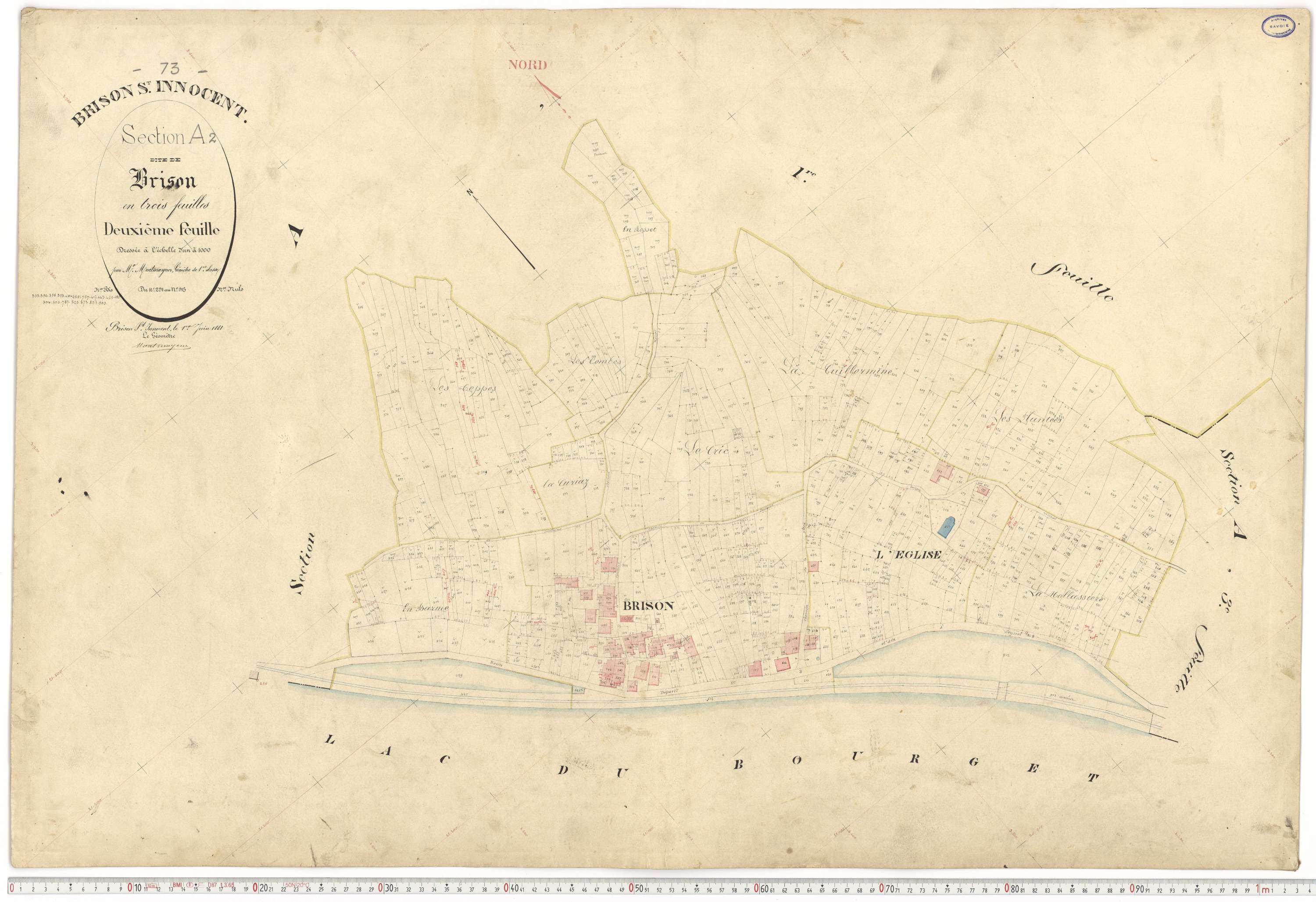 Brison-Saint-Innocent - Plans cadastraux du premier cadastre français.